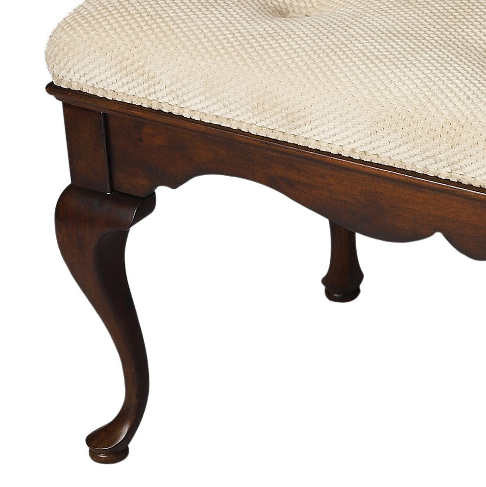 Classic Cherry Brown Finish Bench-Benches-DECOROLALA