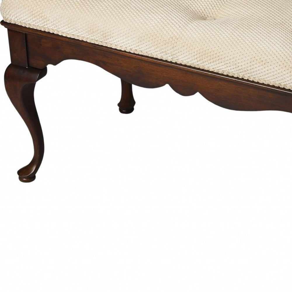 Classic Cherry Brown Finish Bench-Benches-DECOROLALA