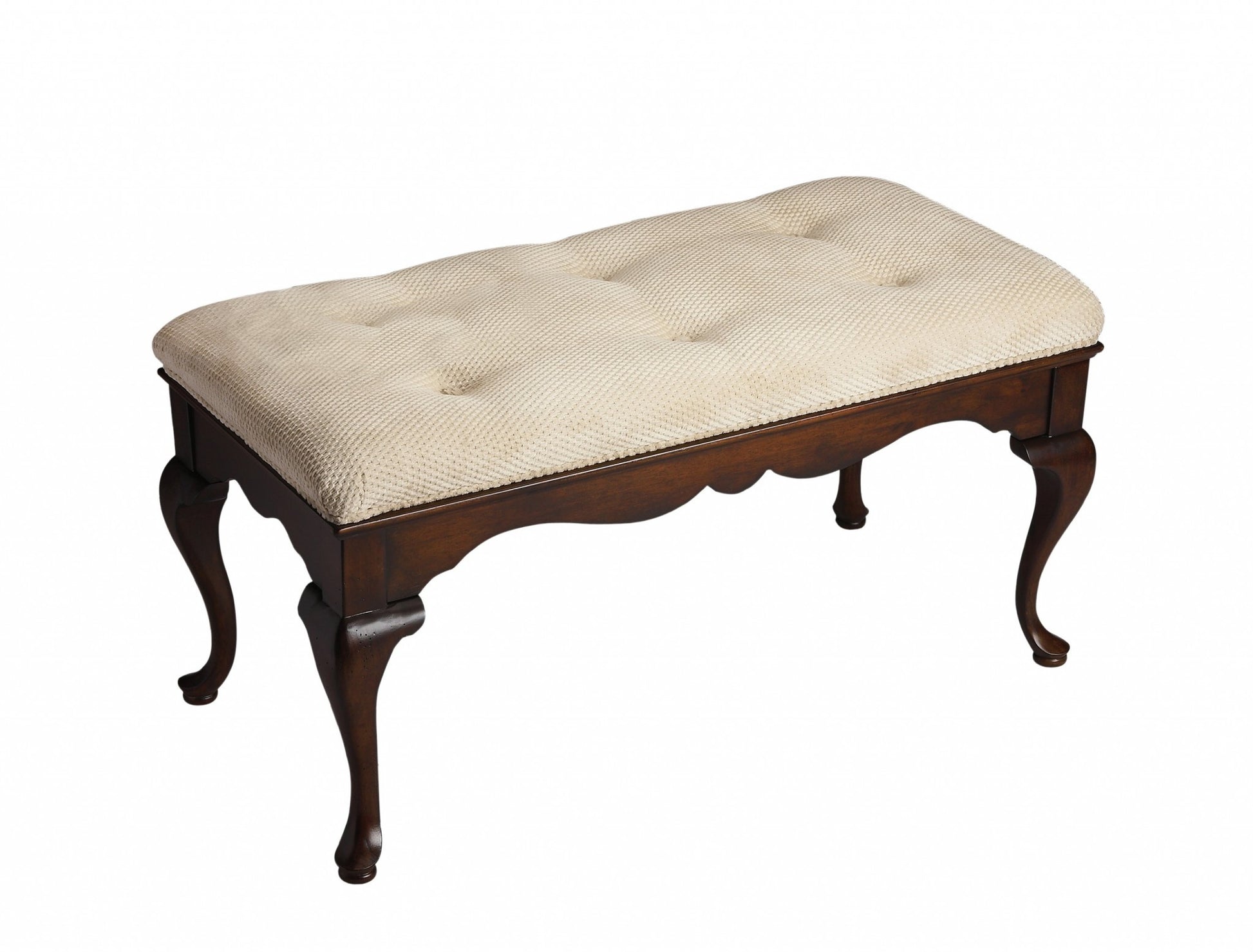 Classic Cherry Brown Finish Bench-Benches-DECOROLALA
