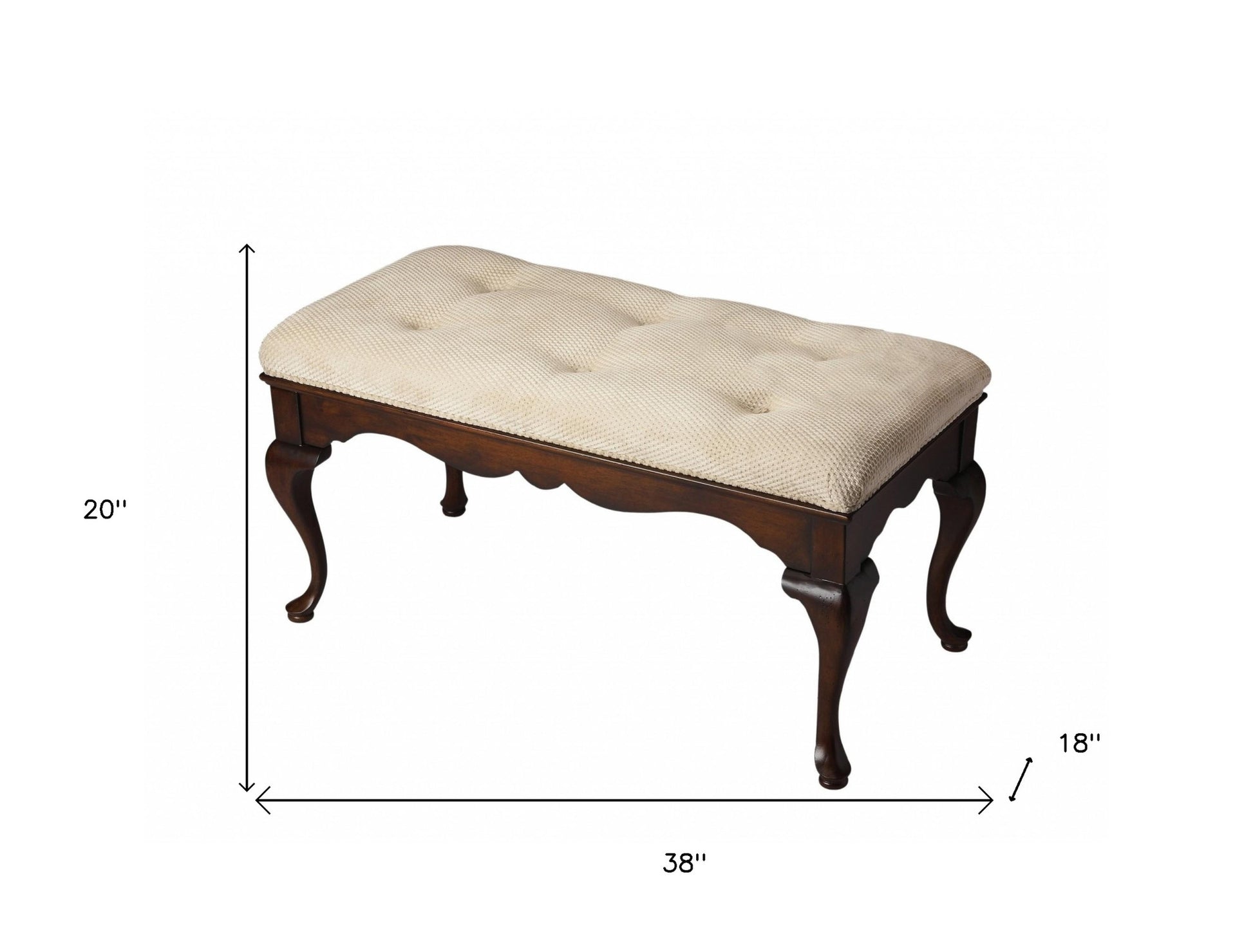 Classic Cherry Brown Finish Bench-Benches-DECOROLALA