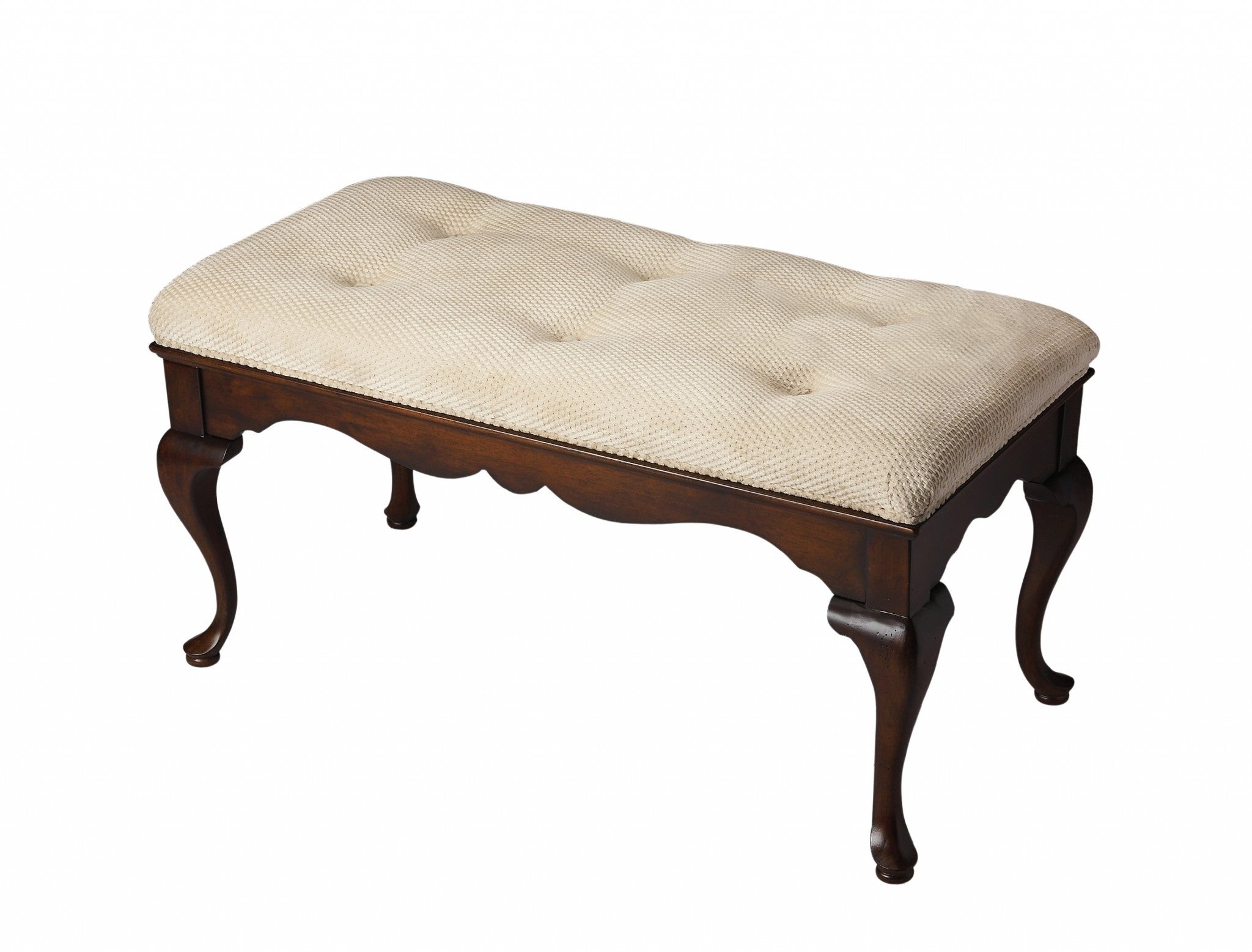 Classic Cherry Brown Finish Bench-Benches-DECOROLALA