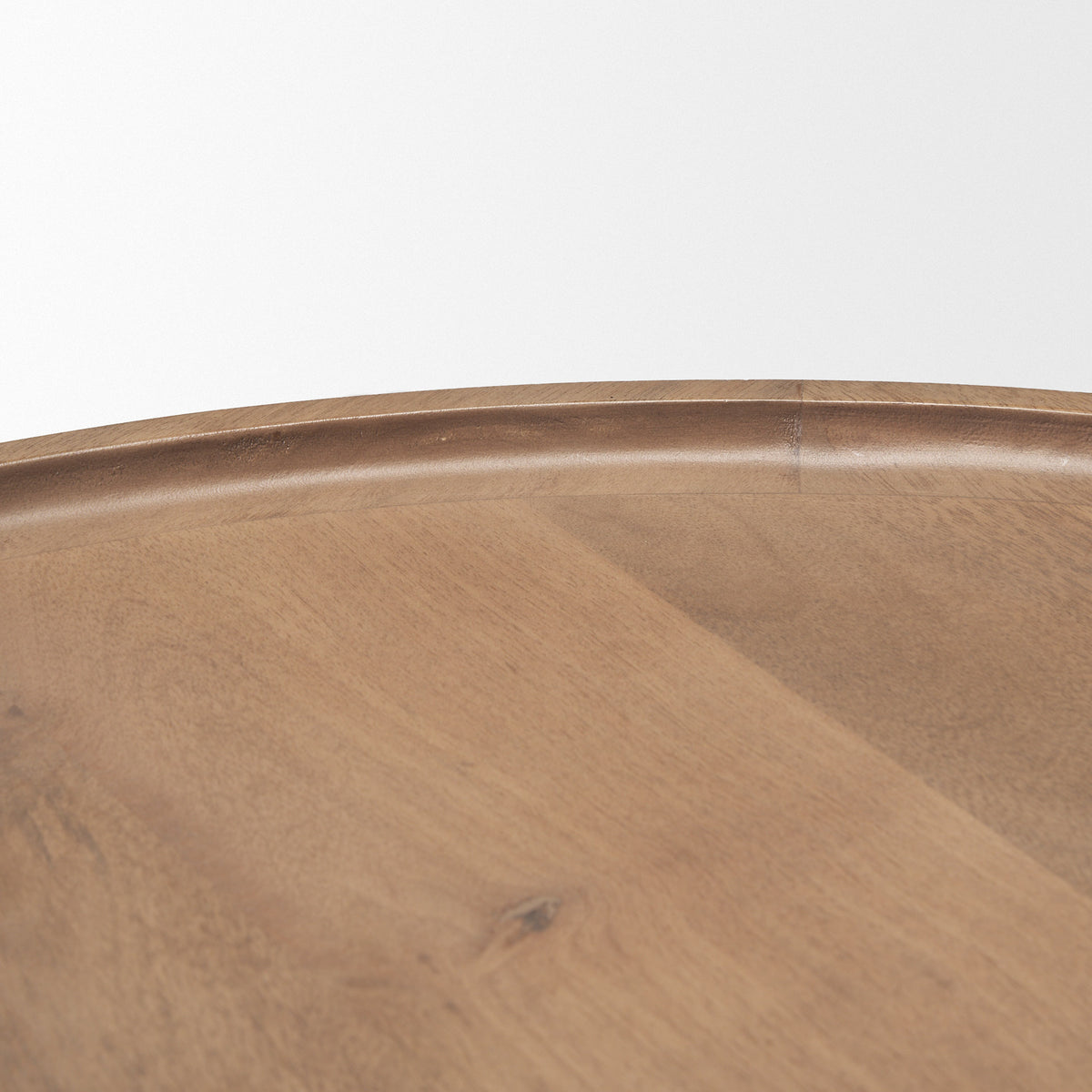 Cleaver I 22 x 24 Round Top Brown Solid Wood Accent Table-Accent Tables-DECOROLALA