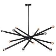 Clemente 36" Length Ceiling Fixture, Black-Ceiling Fixture-DECOROLALA