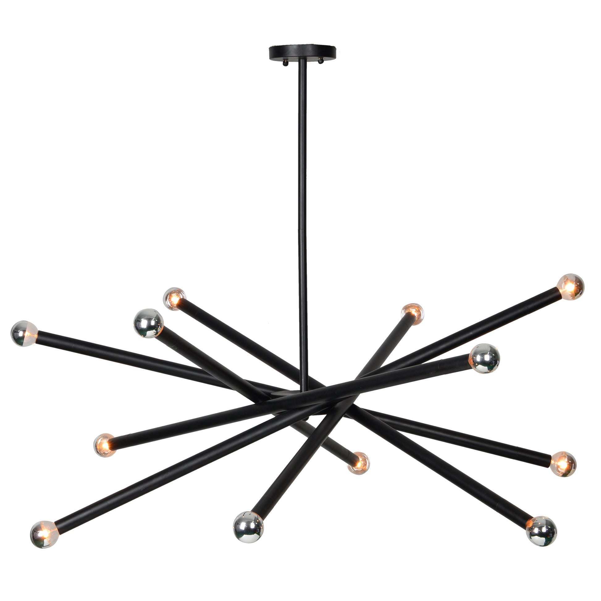 Clemente 36" Length Ceiling Fixture, Black-Ceiling Fixture-DECOROLALA