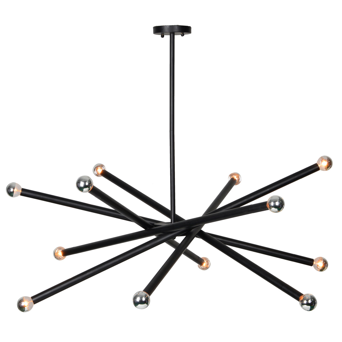 Clemente 36" Length Ceiling Fixture, Black-Ceiling Light Fixtures-DECOROLALA