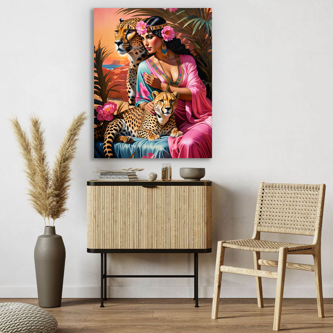 Cleopatra Reimagined Canvas Wall Art - 48x36 Inches-Wall Art-DECOROLALA