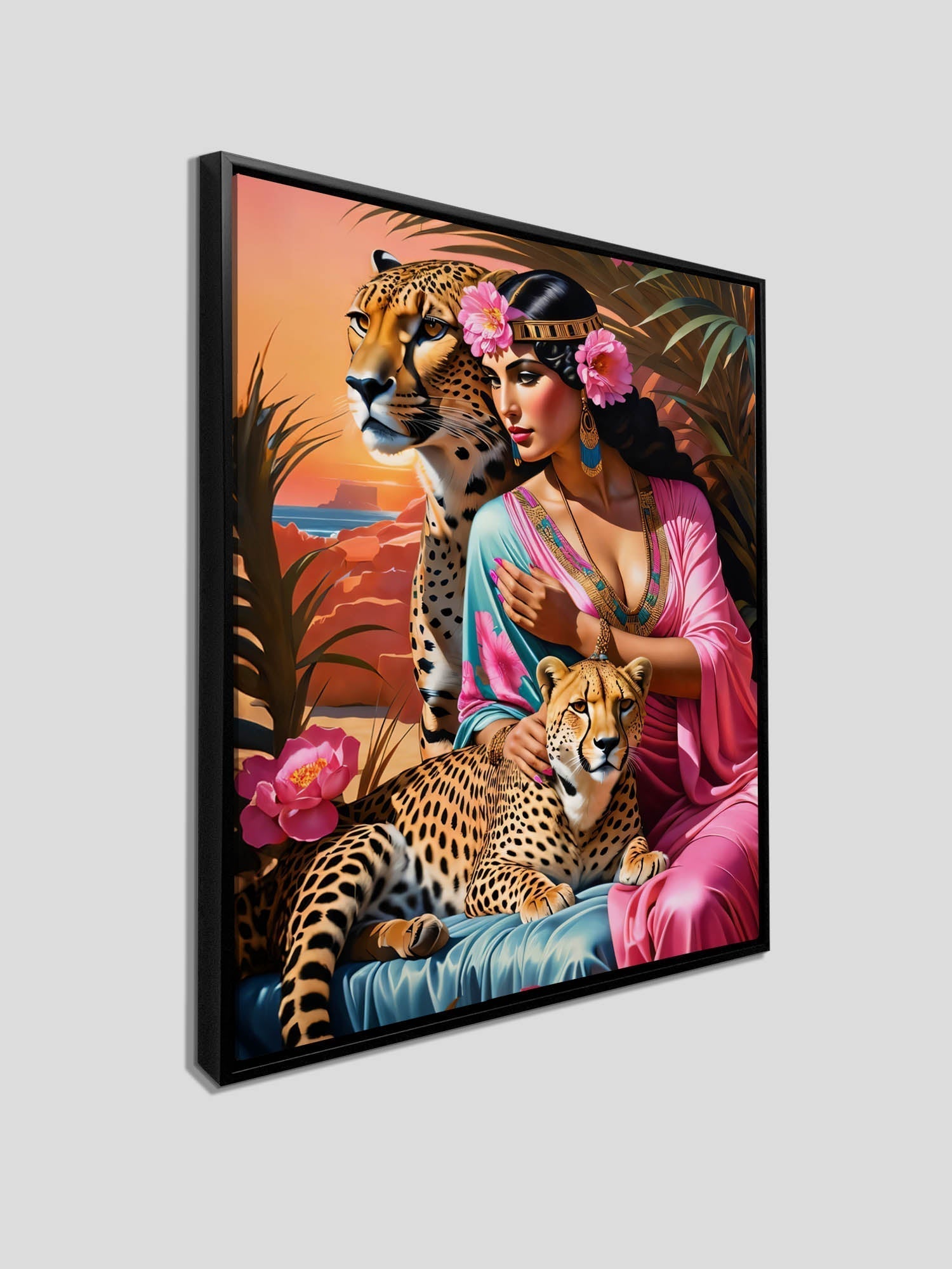 Cleopatra Reimagined Canvas Wall Art - 48x36 Inches-Wall Art-DECOROLALA