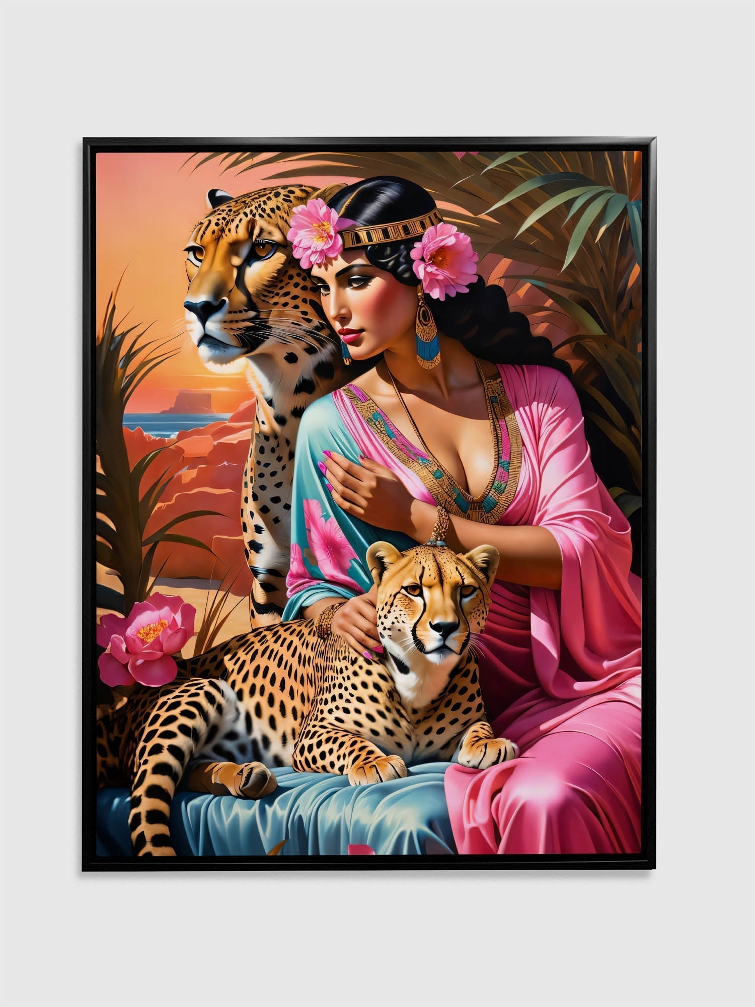 Cleopatra Reimagined Canvas Wall Art - 48x36 Inches-Wall Art-DECOROLALA