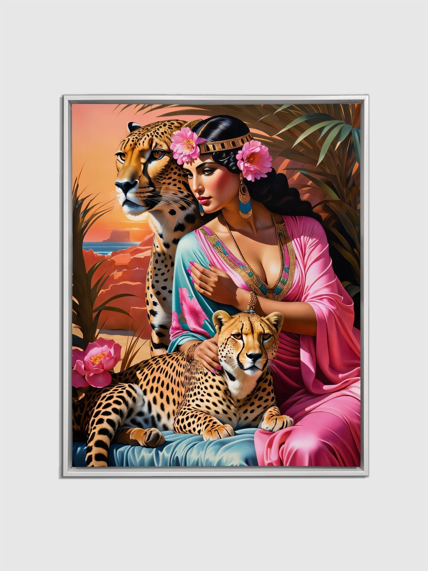 Cleopatra Reimagined Canvas Wall Art - 48x36 Inches-Wall Art-DECOROLALA
