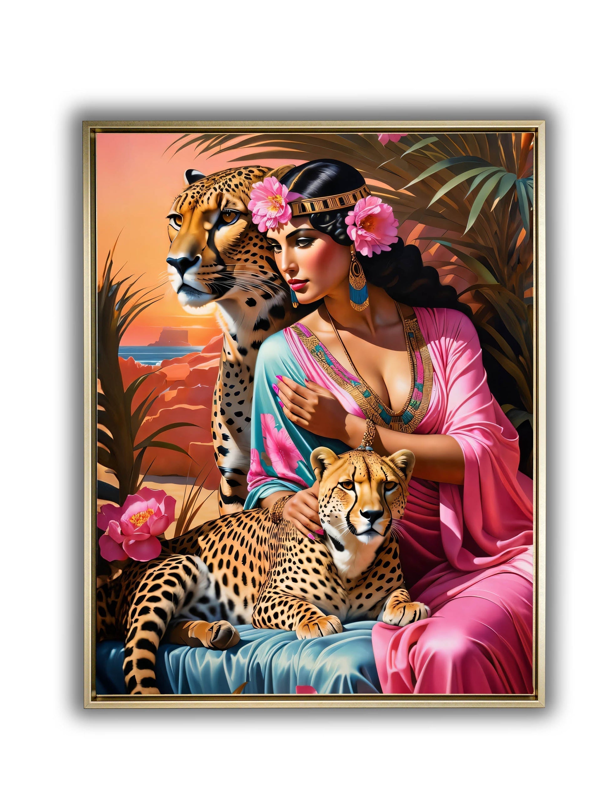 Cleopatra Reimagined Canvas Wall Art - 48x36 Inches-Wall Art-DECOROLALA