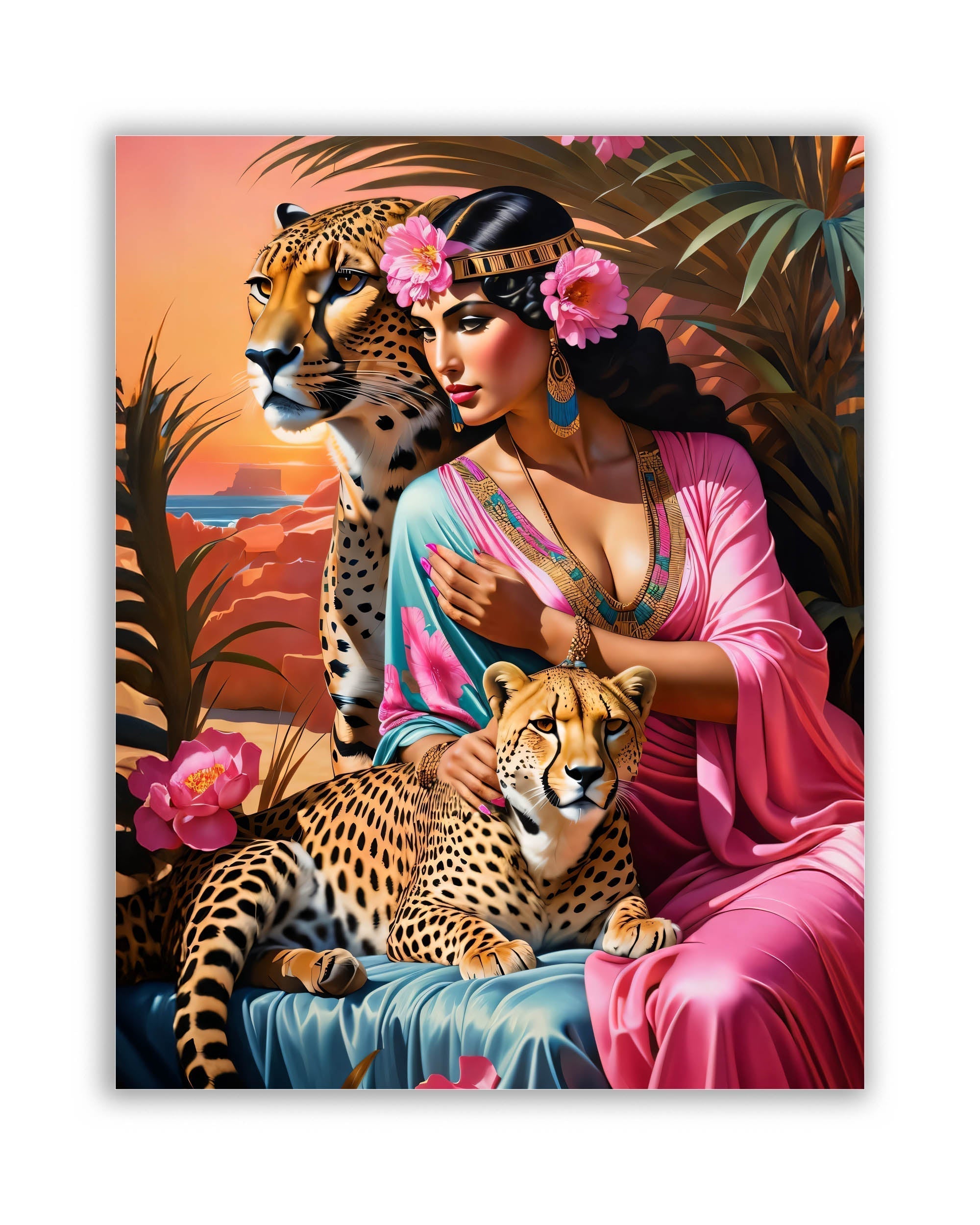 Cleopatra Reimagined Canvas Wall Art - 48x36 Inches-Wall Art-DECOROLALA