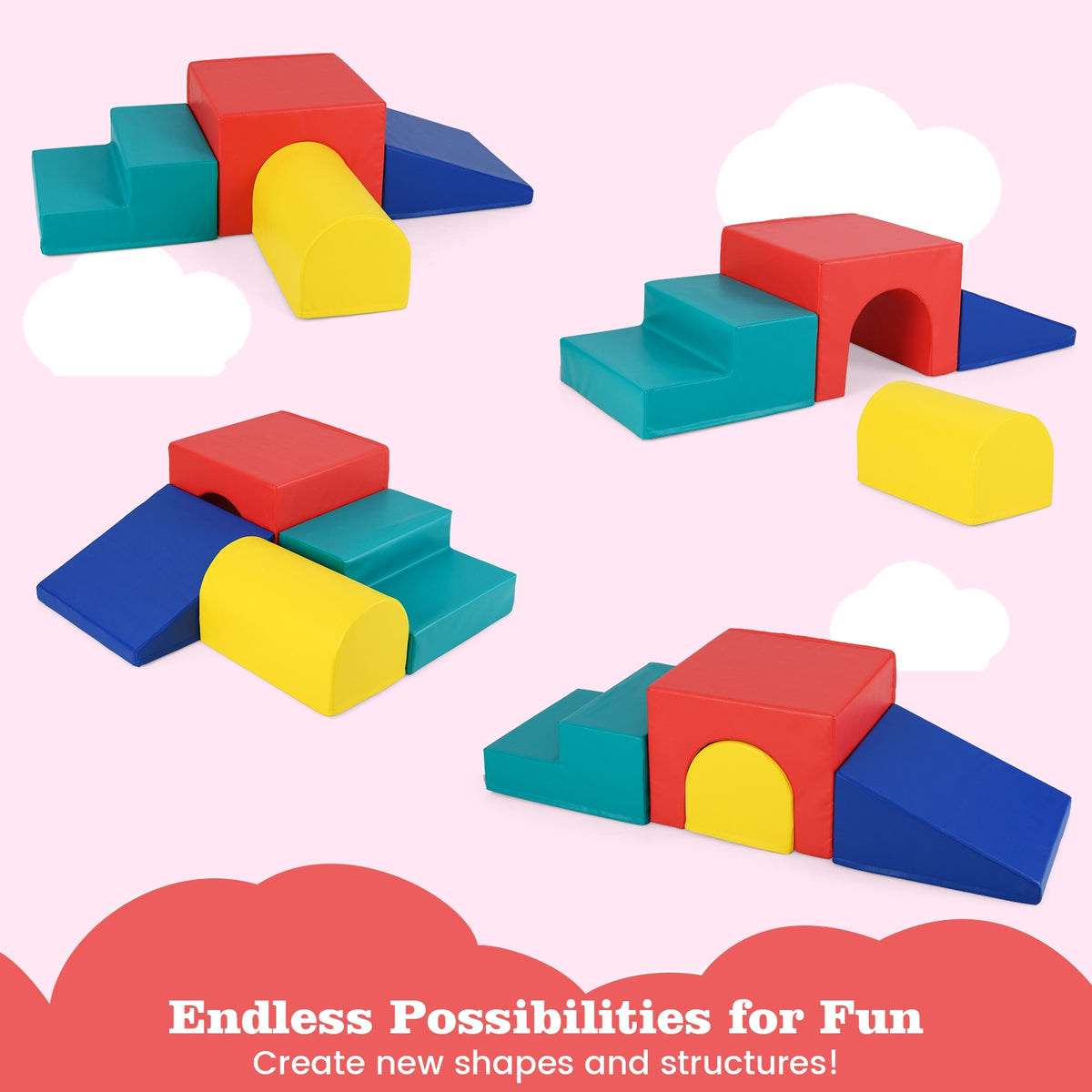 Climb and Crawl Foam Block Play Set for Infant Baby