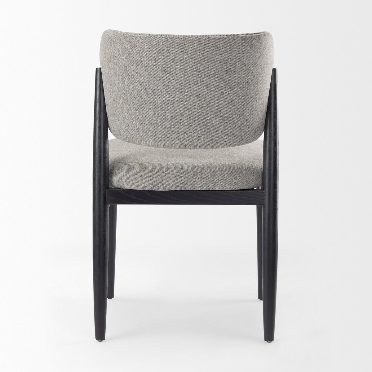 Cline Curved Back Dining Side Chair | Olive Fabric w/ Brown Wood-Dining Chairs-DECOROLALA