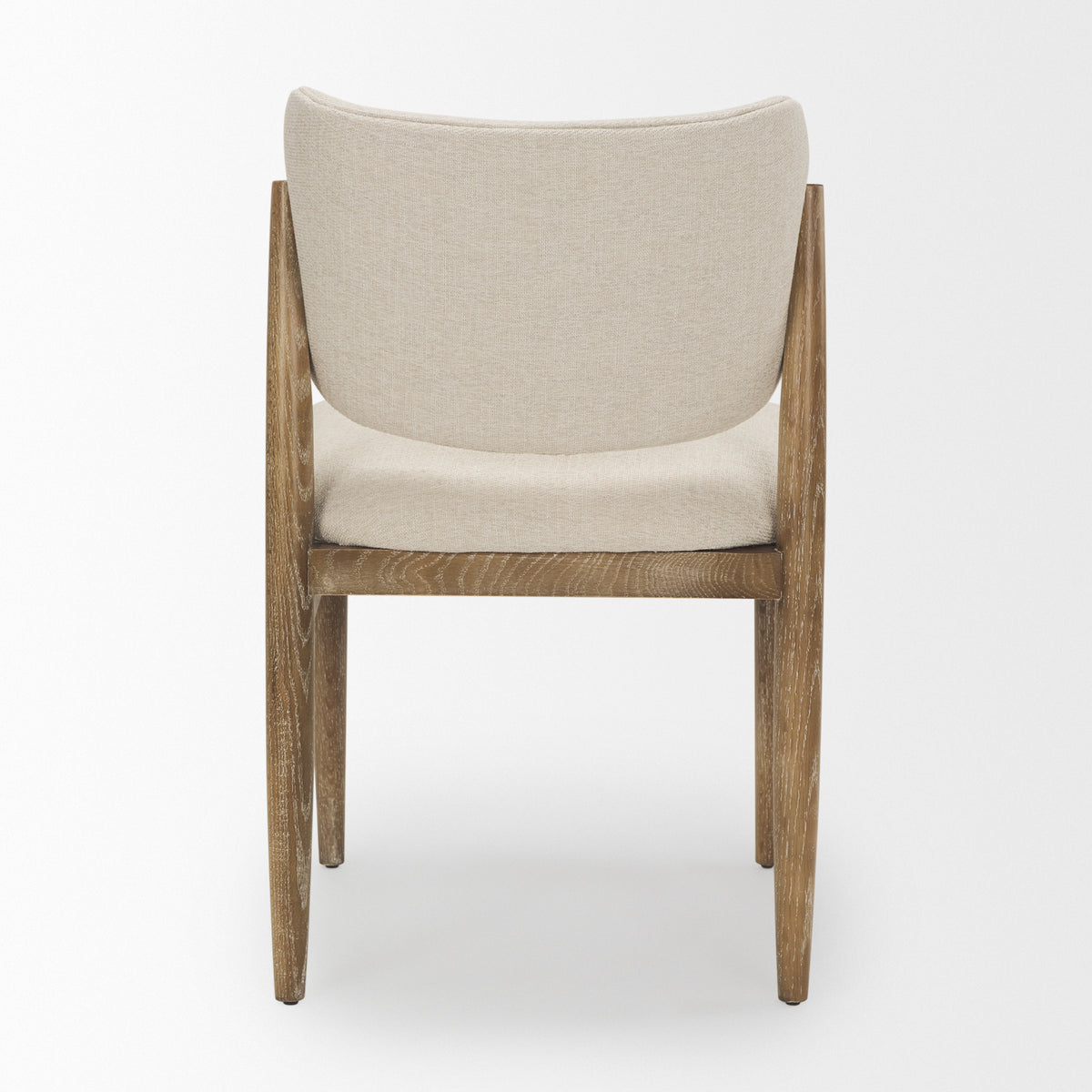 Cline Curved Back Dining Side Chair | Olive Fabric w/ Brown Wood-Dining Chairs-DECOROLALA