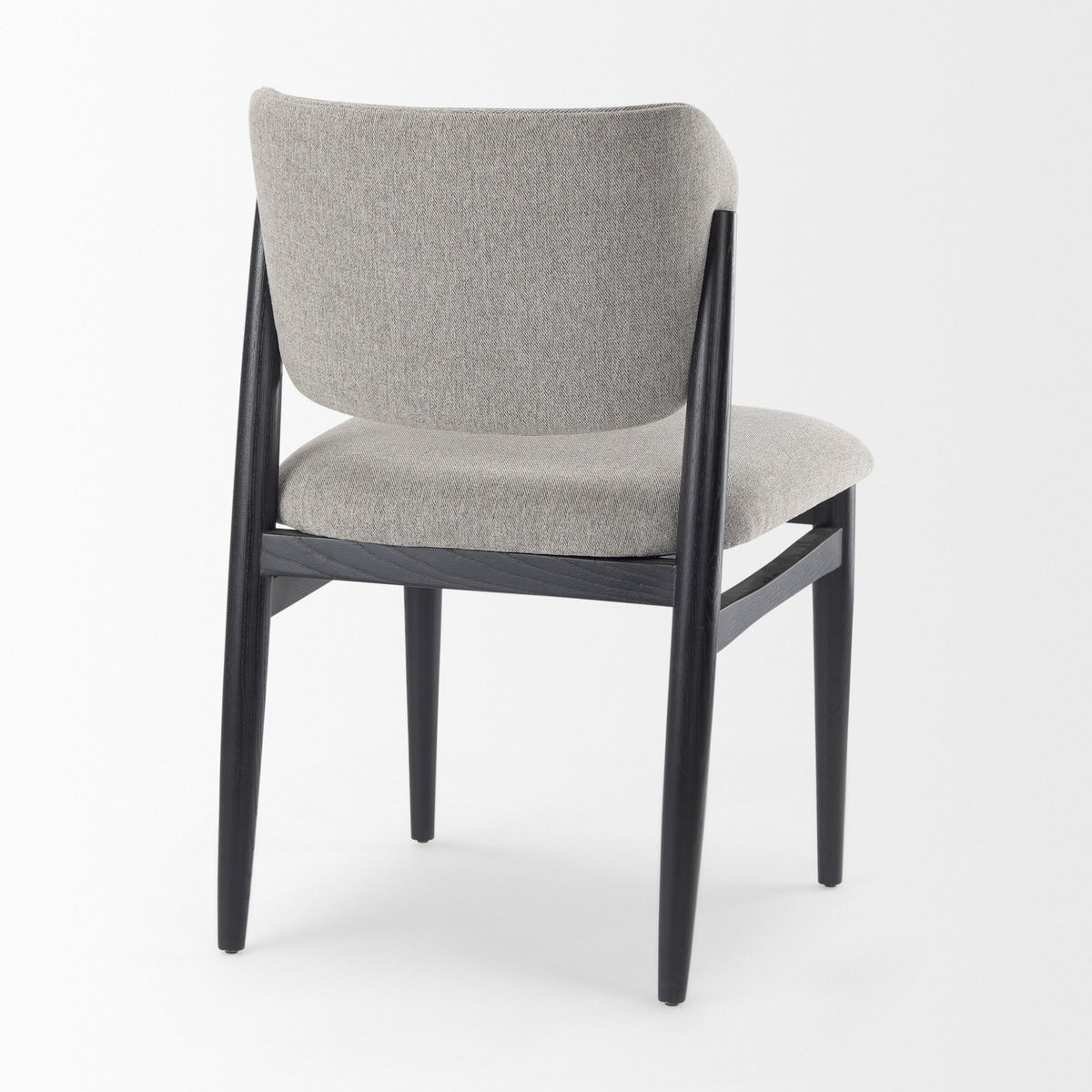 Cline Curved Back Dining Side Chair | Olive Fabric w/ Brown Wood-Dining Chairs-DECOROLALA