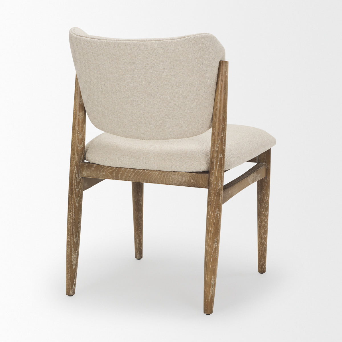 Cline Curved Back Dining Side Chair | Olive Fabric w/ Brown Wood-Dining Chairs-DECOROLALA