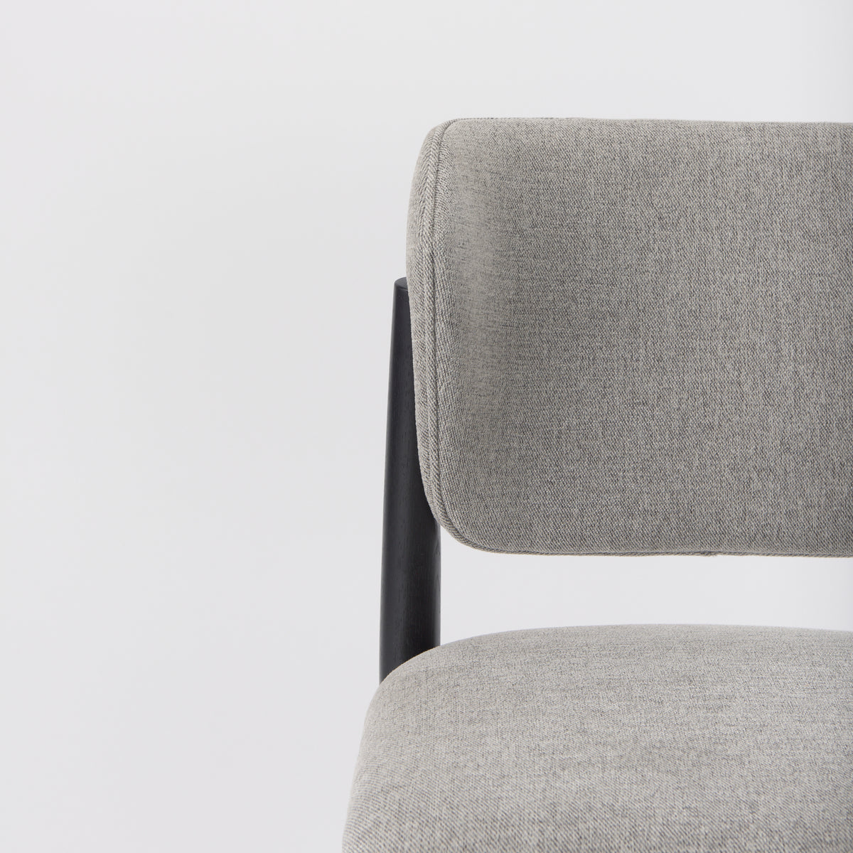 Cline Curved Back Dining Side Chair | Olive Fabric w/ Brown Wood-Dining Chairs-DECOROLALA