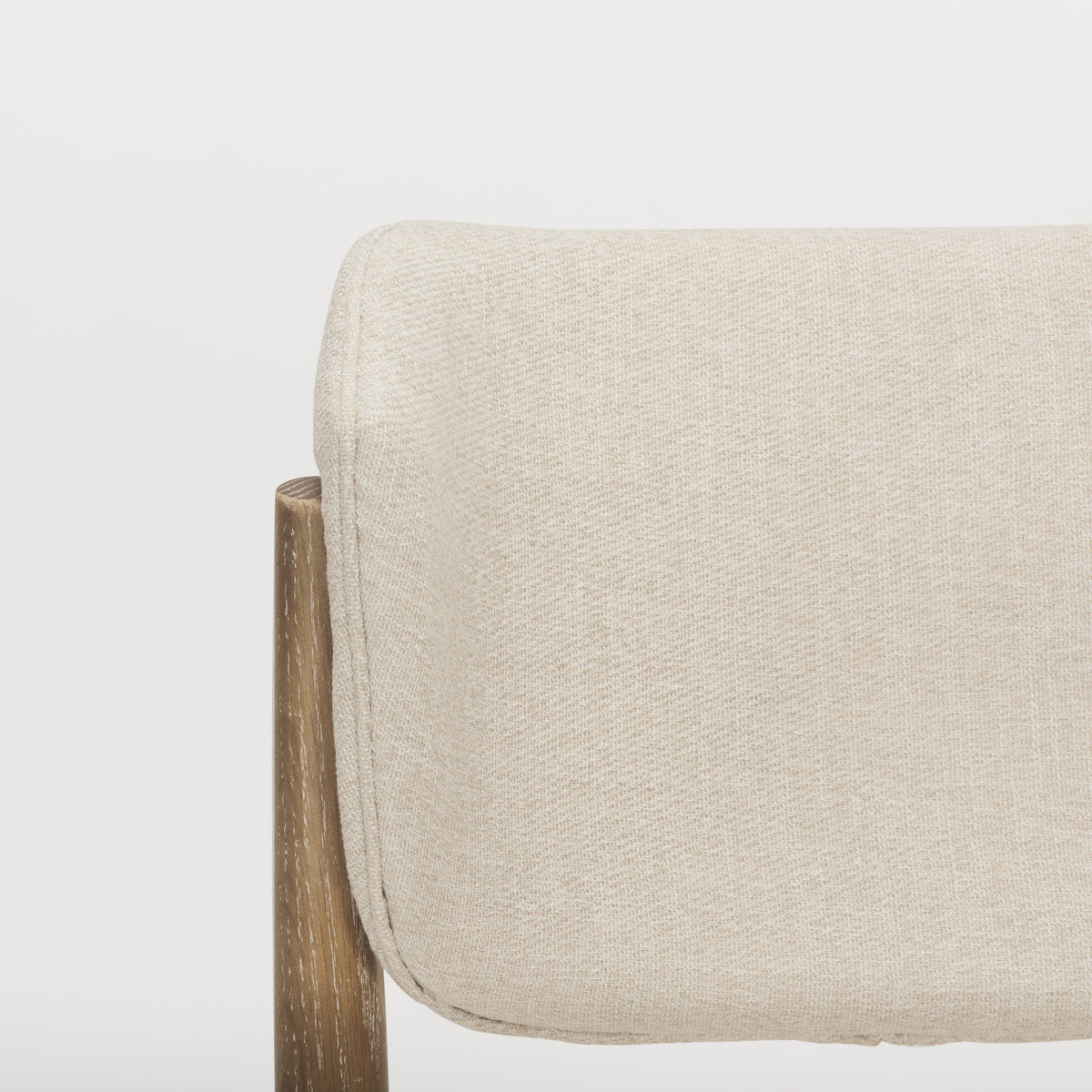 Cline Curved Back Dining Side Chair | Olive Fabric w/ Brown Wood-Dining Chairs-DECOROLALA