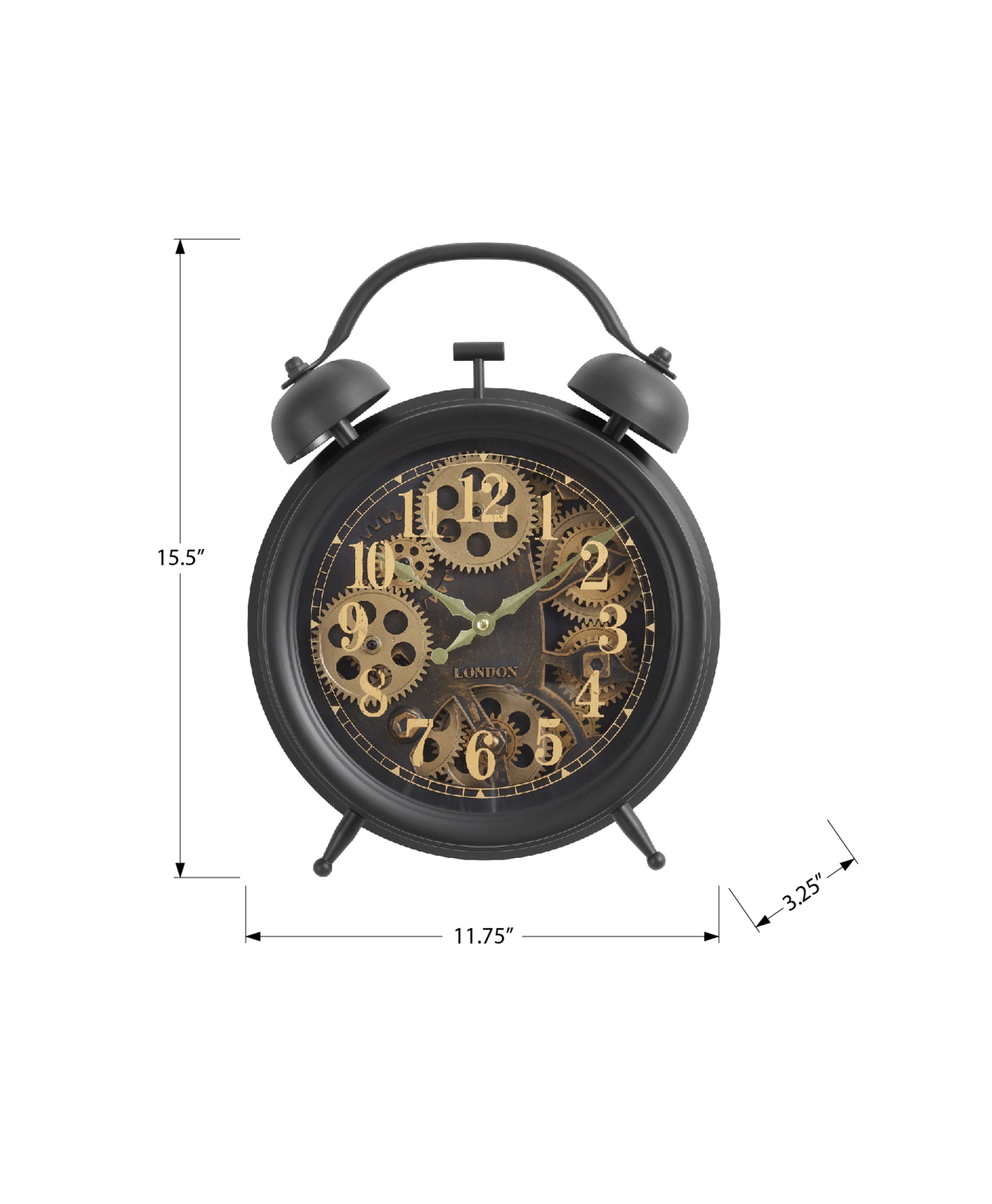 Clocks - Tabletop Gear Mechanism / Dark Brown-Clock-DECOROLALA