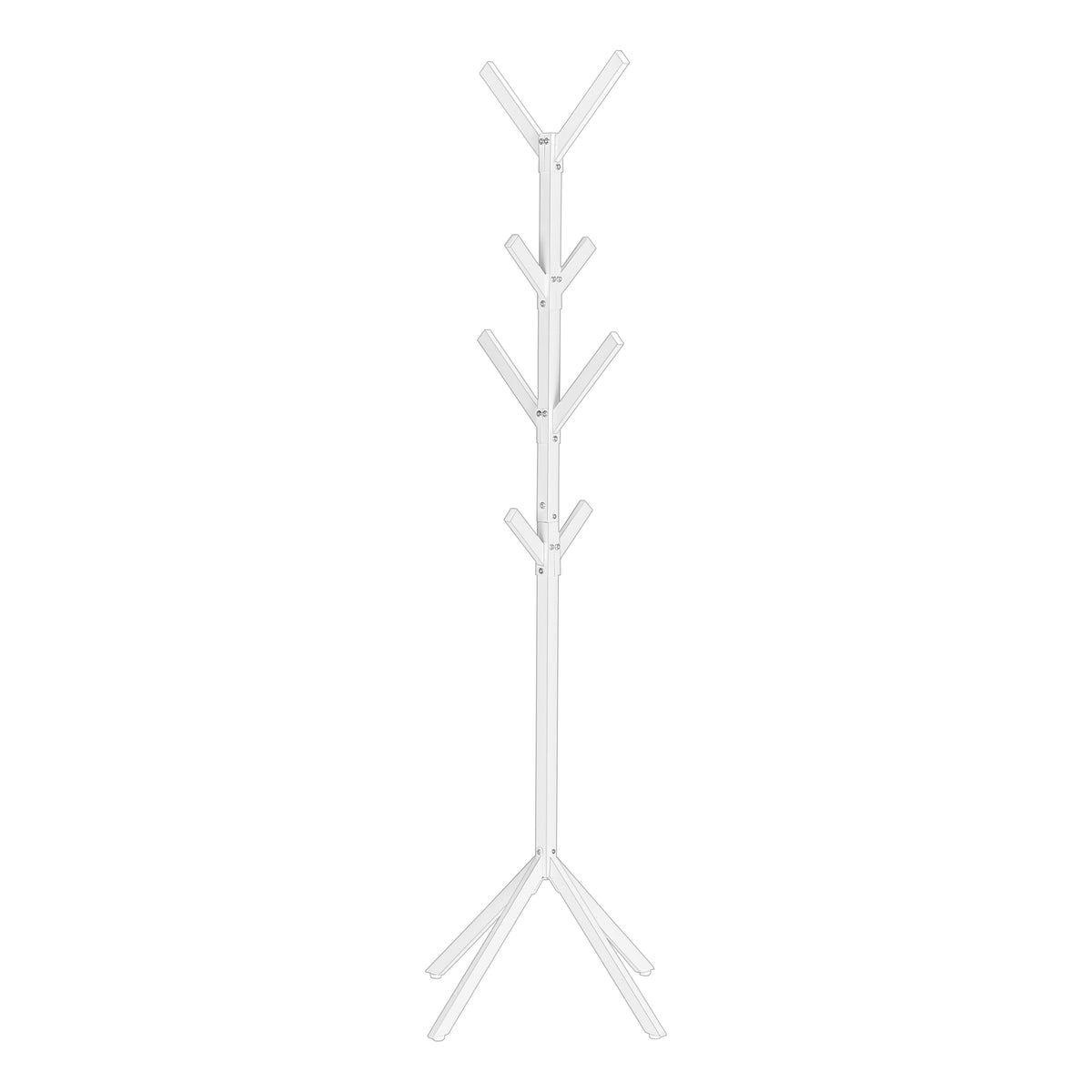 Coat Rack - 70"H / Black Metal-Coat Racks-DECOROLALA