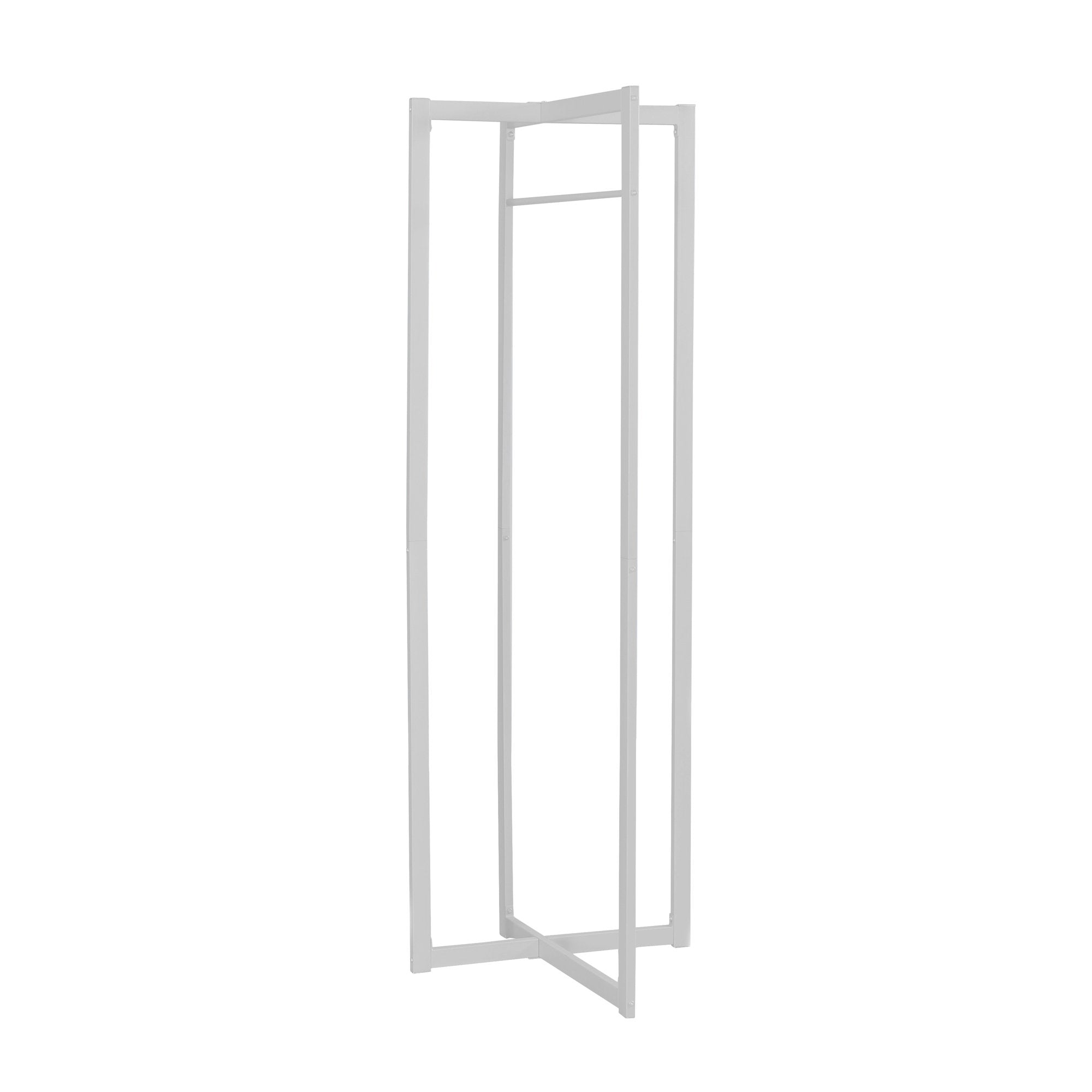 Coat Rack 72"H White Metal with Extra Bar-Coat Rack-DECOROLALA