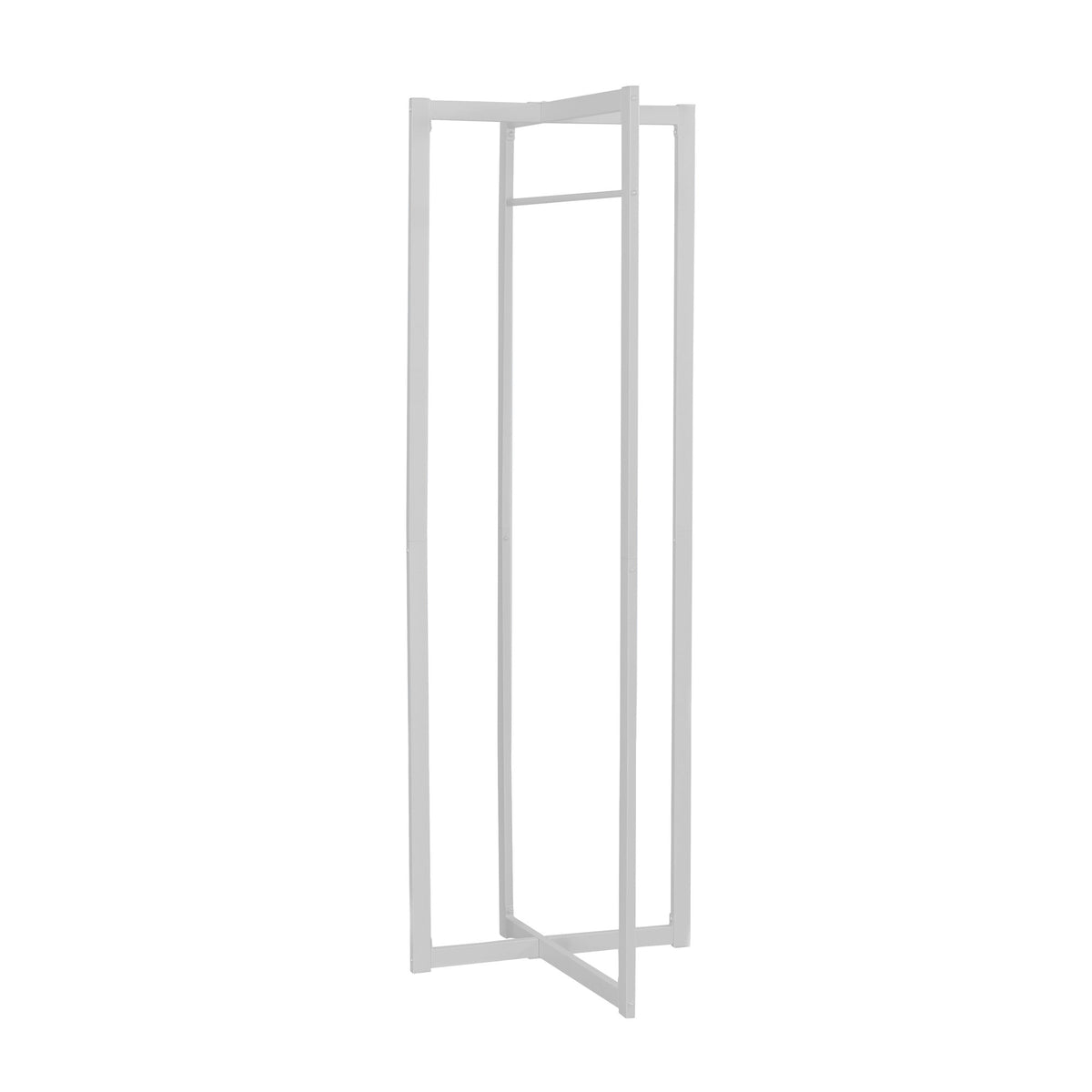 Coat Rack 72"H White Metal with Extra Bar-Coat Racks-DECOROLALA