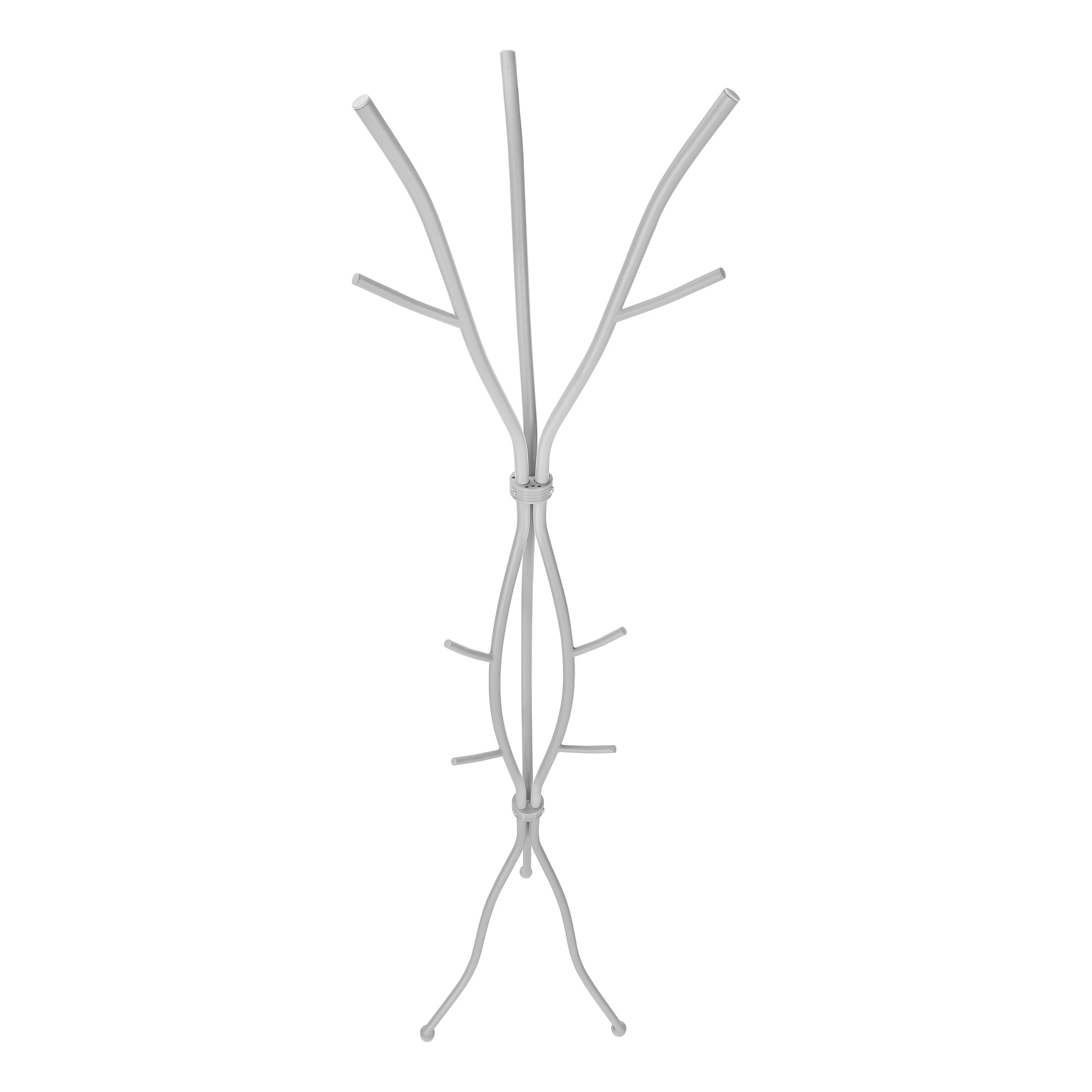 Coat Rack - 74"H / Hammered Silver Metal-Coat Rack-DECOROLALA