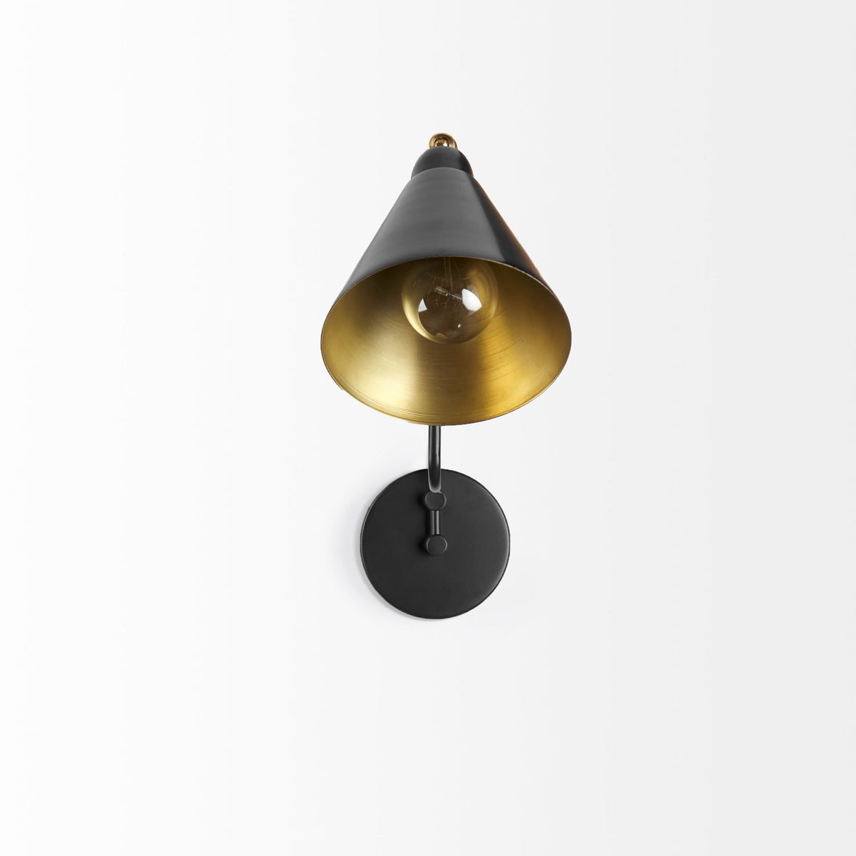 Cobalt 6L x 32W Black Metal Cone Shaped Swivel Wall Sconce-Wall Sconces-DECOROLALA