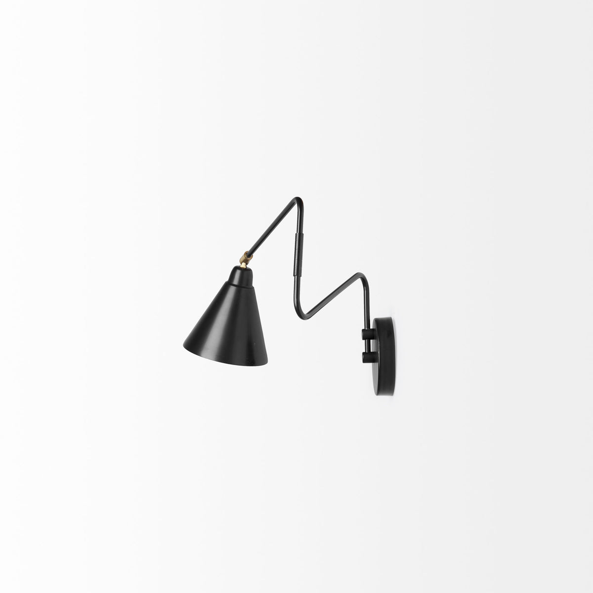 Cobalt 6L x 32W Black Metal Cone Shaped Swivel Wall Sconce-Wall Sconces-DECOROLALA
