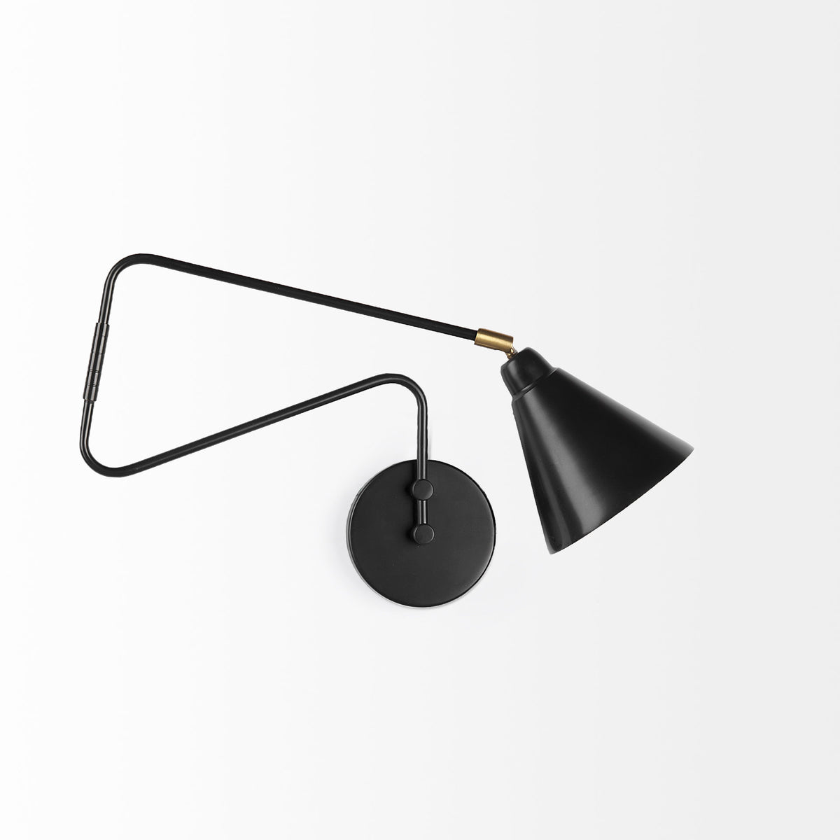 Cobalt 6L x 32W Black Metal Cone Shaped Swivel Wall Sconce-Wall Sconces-DECOROLALA