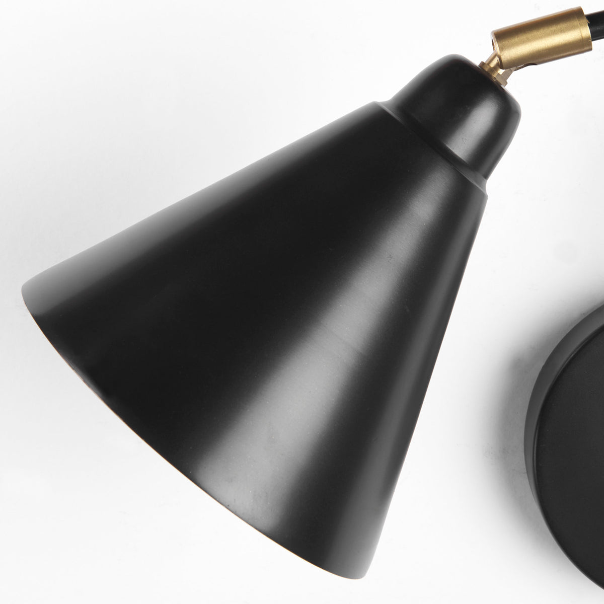 Cobalt 6L x 32W Black Metal Cone Shaped Swivel Wall Sconce-Wall Sconces-DECOROLALA