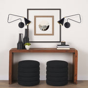 Cobalt 6L x 32W Black Metal Cone Shaped Swivel Wall Sconce-Wall Sconces-DECOROLALA