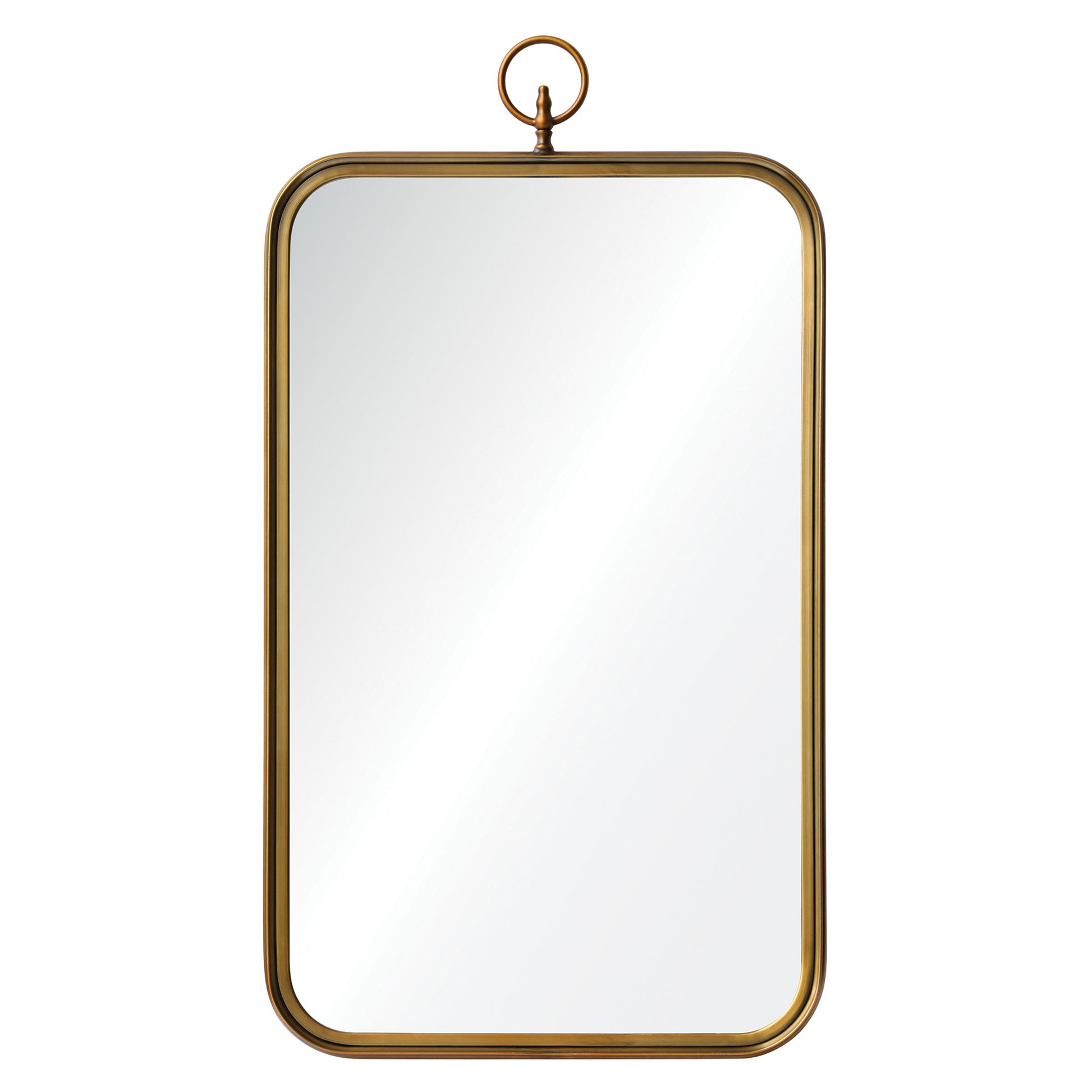 Coburg 39.5" Tall Rectangle Wall Mirror, Yellow-Mirror-DECOROLALA