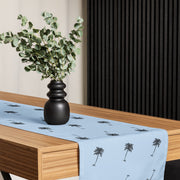 Coco Palm Pattern Table Runner - Pattens Blue-Living-DECOROLALA