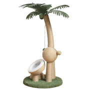 Coconut Tree Cat Scratching Post with Ball Toy - Green 85cm-Cat Furniture-DECOROLALA