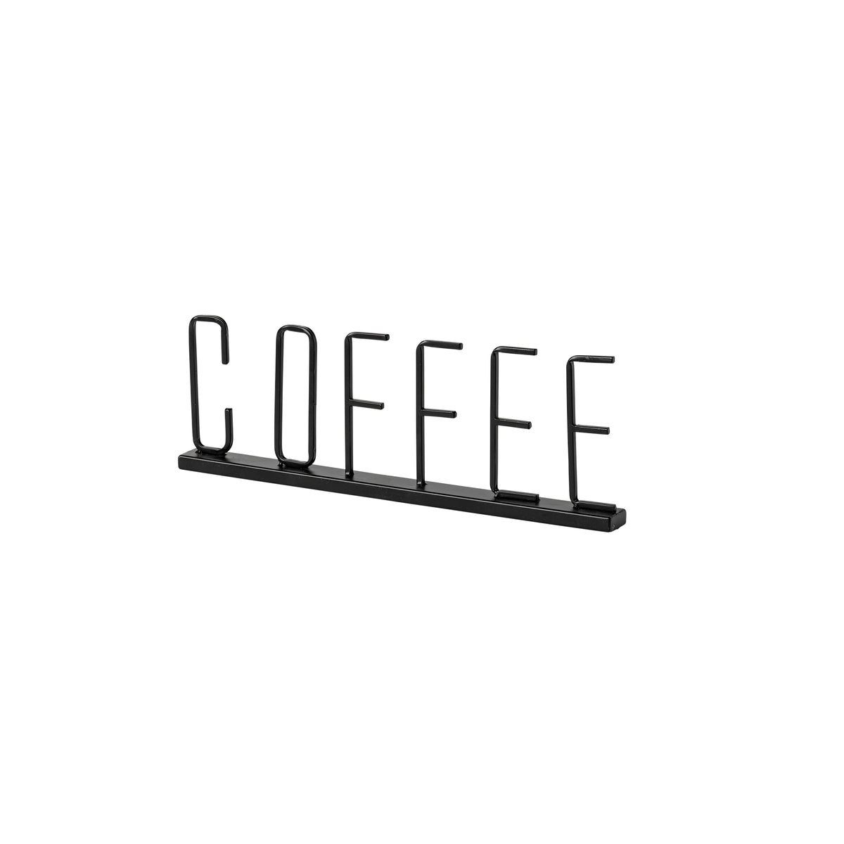Coffee Black Metal Sign - 15" x 1"-Objects-DECOROLALA