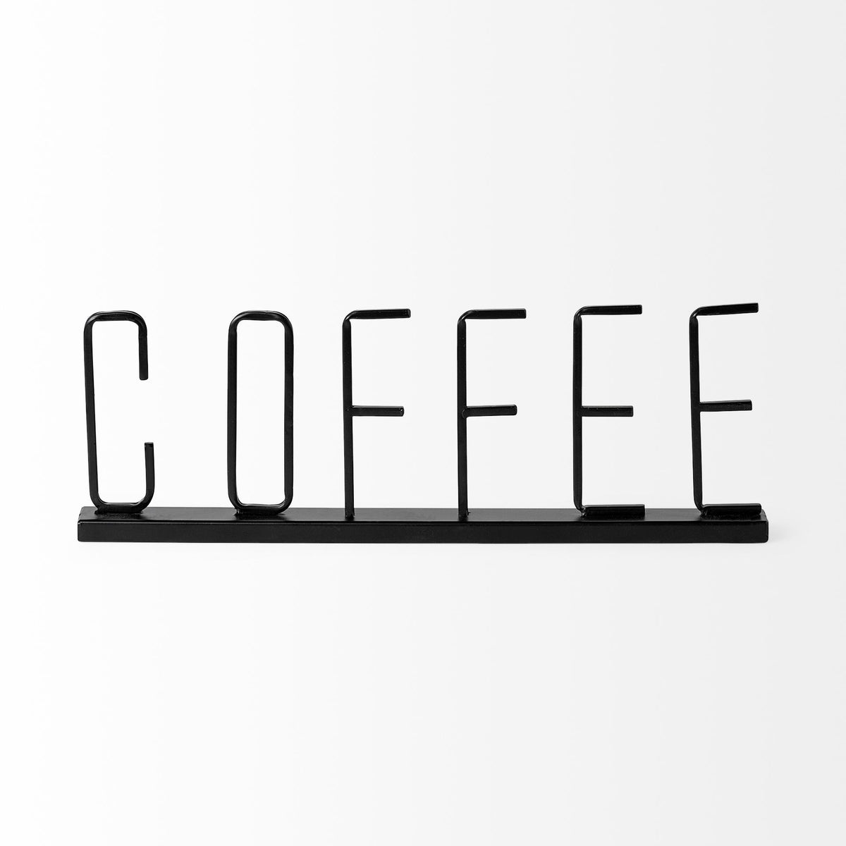 Coffee Black Metal Sign - 15" x 1"-Objects-DECOROLALA