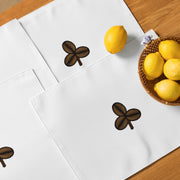 Coffee Clover Placemat Set - White-Dining Room & Kitchen-DECOROLALA