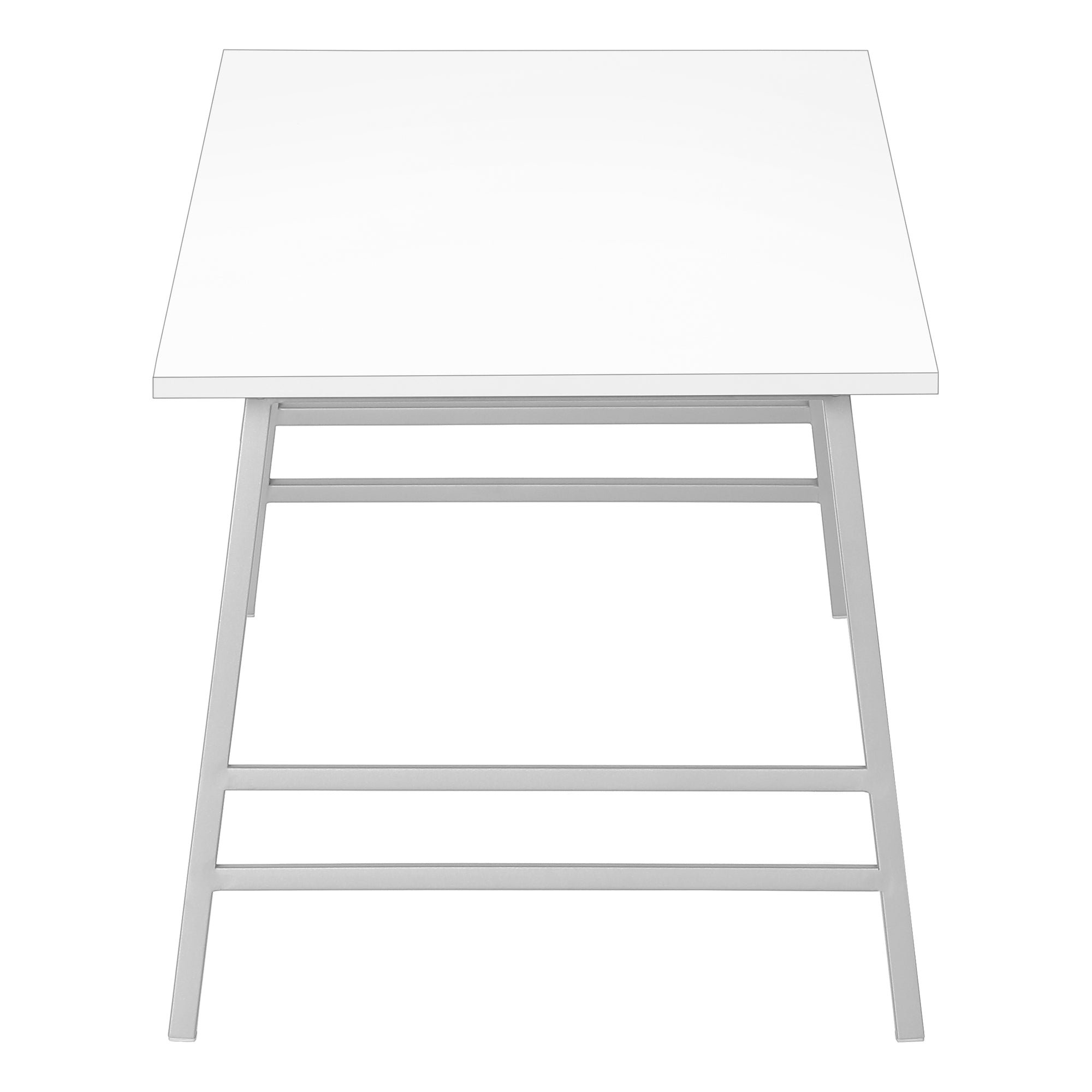 Coffee Table 40"L White Laminate Mid-Century Modern-Coffee Table-DECOROLALA