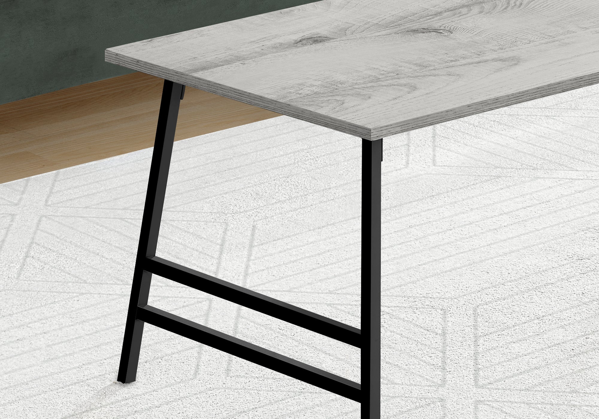 Coffee Table 40"L White Laminate Mid-Century Modern-Coffee Table-DECOROLALA