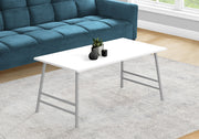 Coffee Table 40"L White Laminate Mid-Century Modern-Coffee Table-DECOROLALA