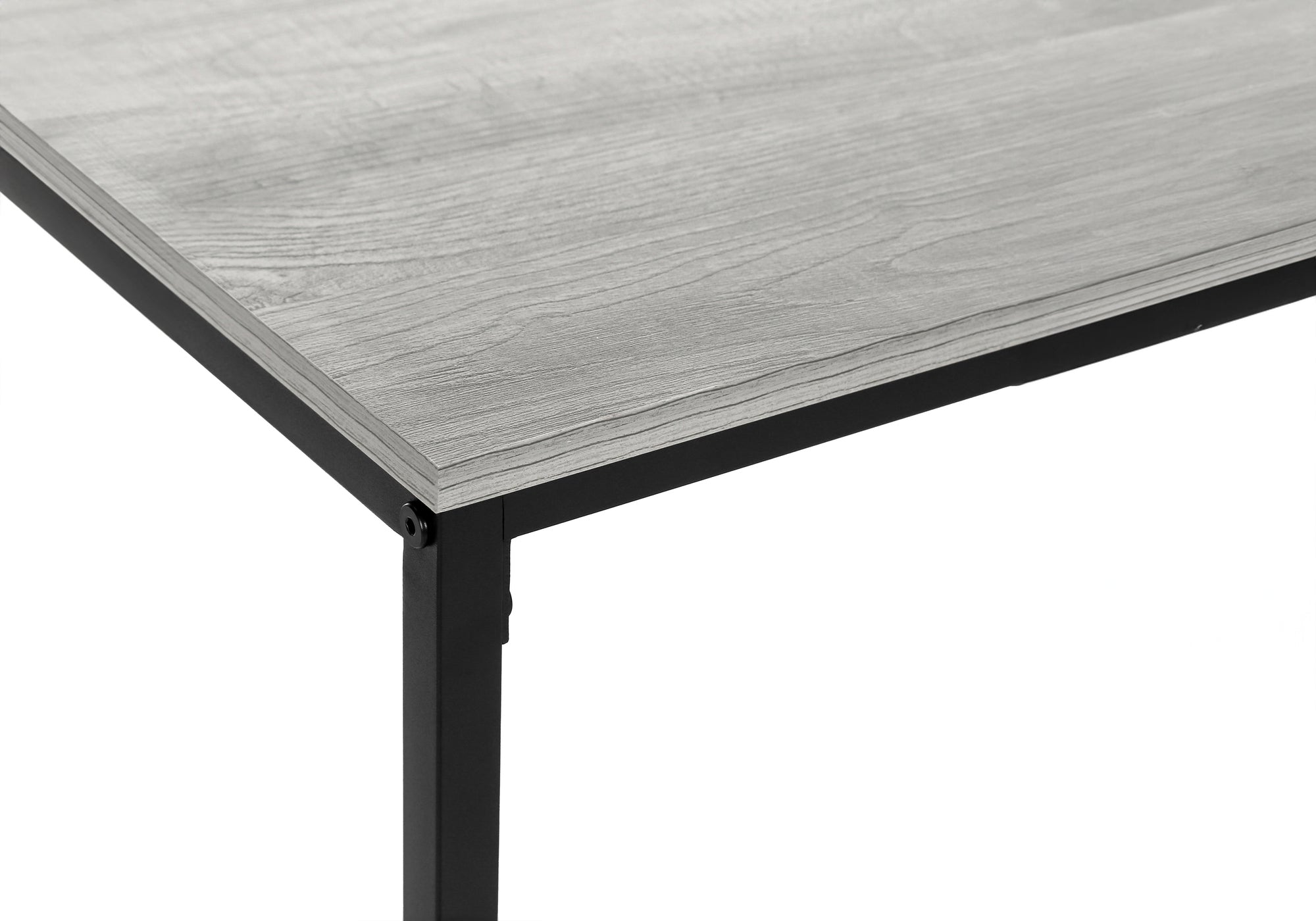 Coffee Table - 40"L / White / Silver Metal-Coffee Table-DECOROLALA