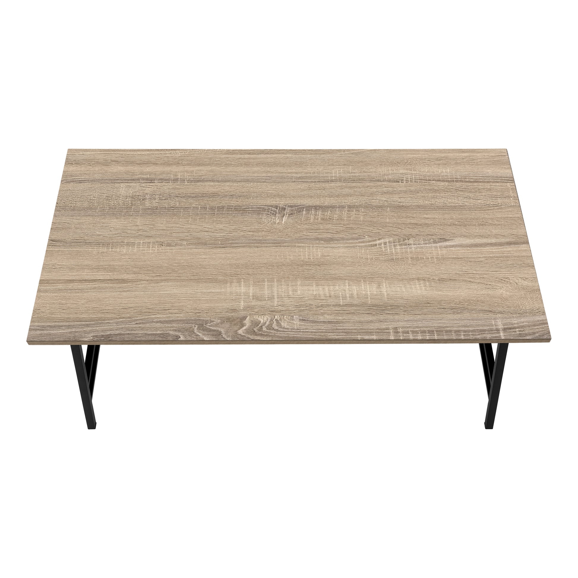 Coffee Table - 40"L / White / Silver Metal-Coffee Table-DECOROLALA
