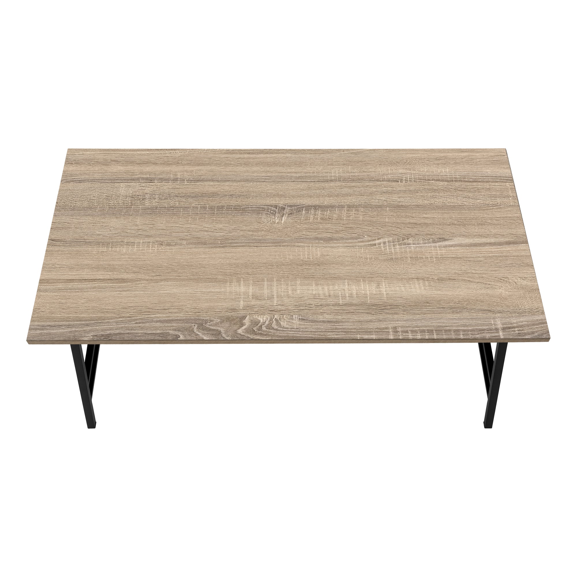 Coffee Table - 40"L / White / Silver Metal-Coffee Table-DECOROLALA