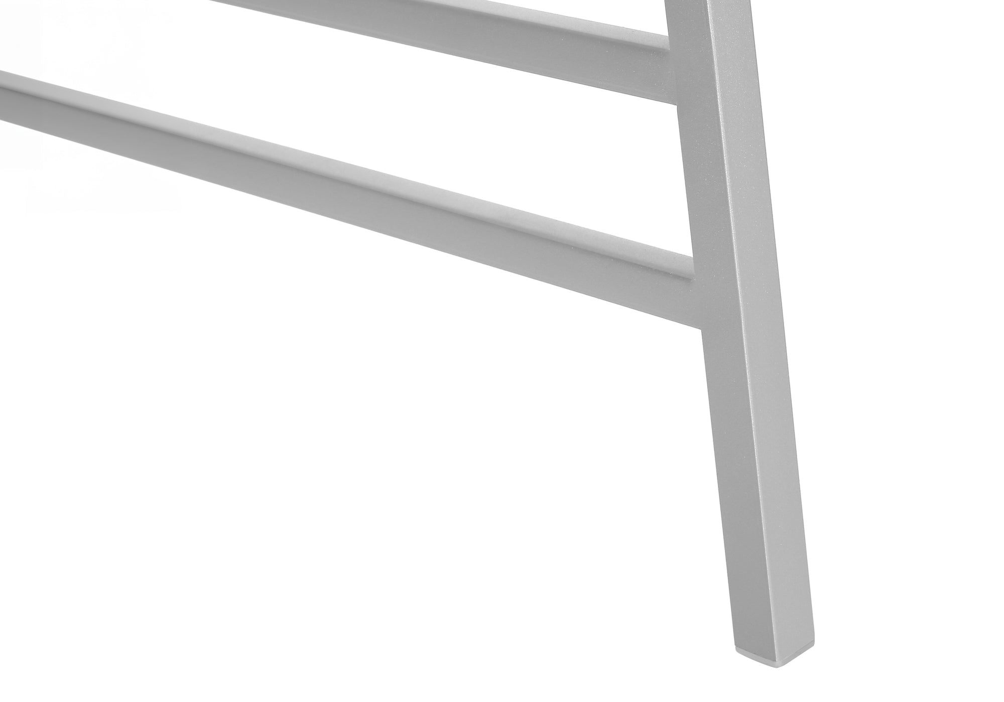 Coffee Table - 40"L / White / Silver Metal-Coffee Table-DECOROLALA