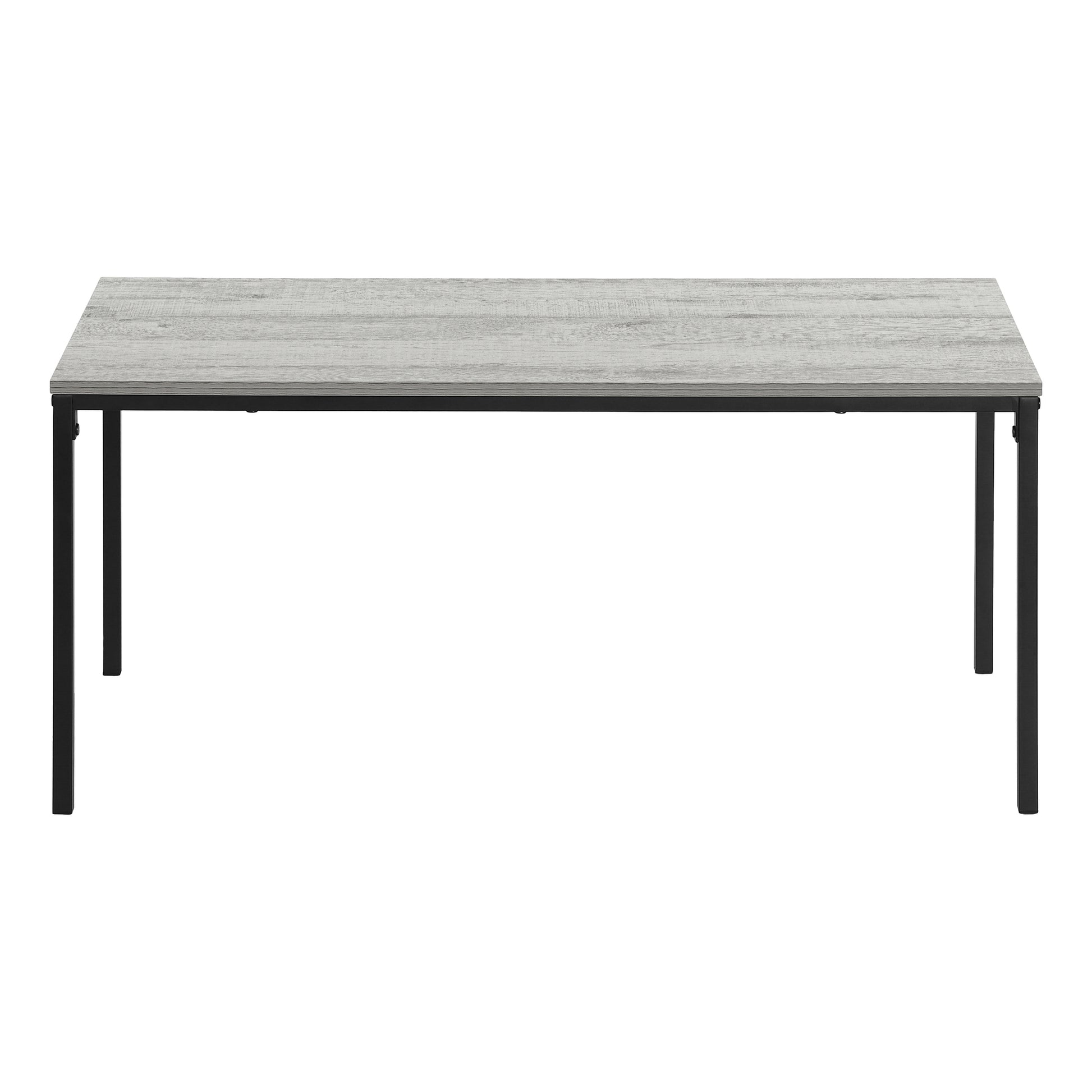 Coffee Table 40"L White With Silver Metal Base-Coffee Table-DECOROLALA