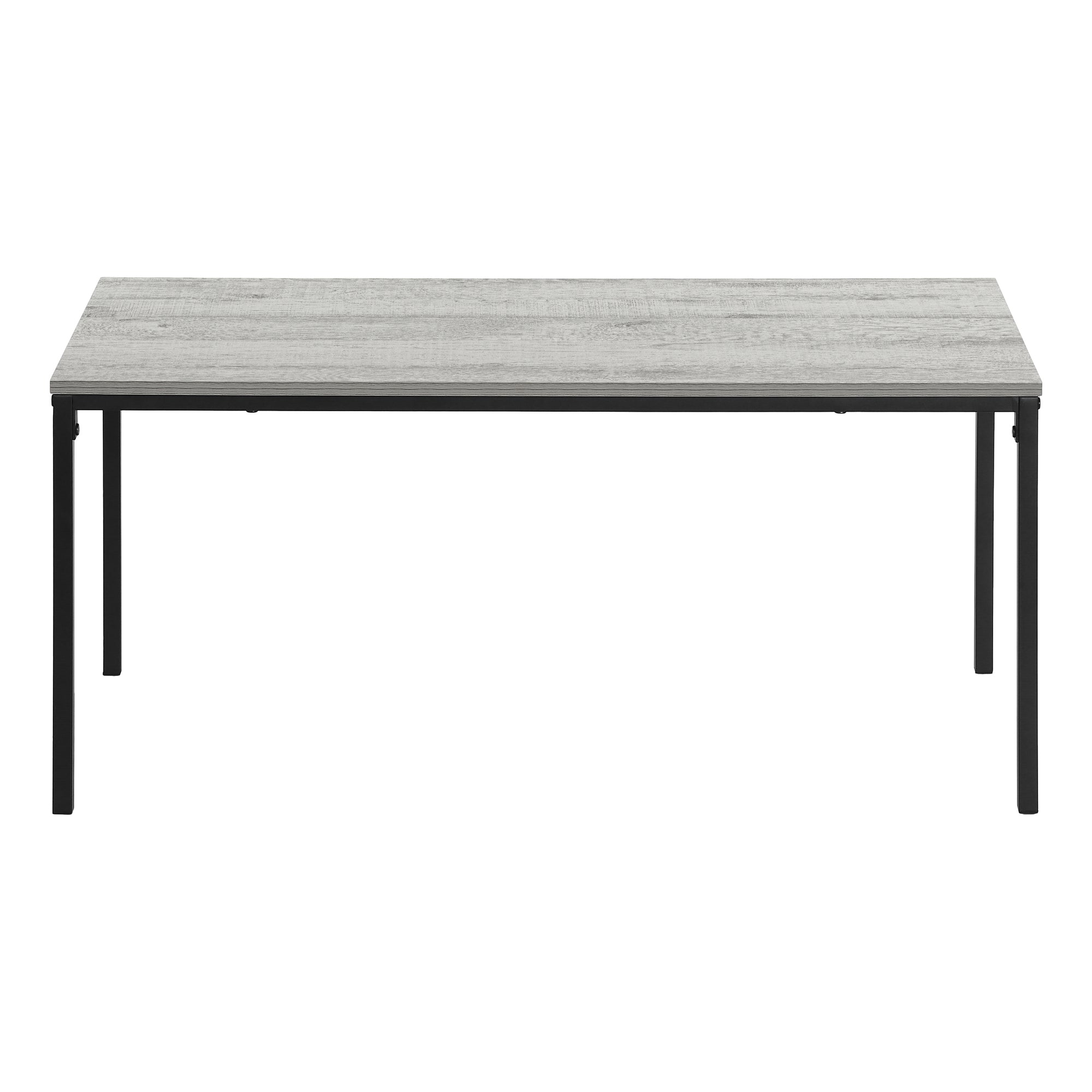 Coffee Table 40"L White With Silver Metal Base-Coffee Table-DECOROLALA