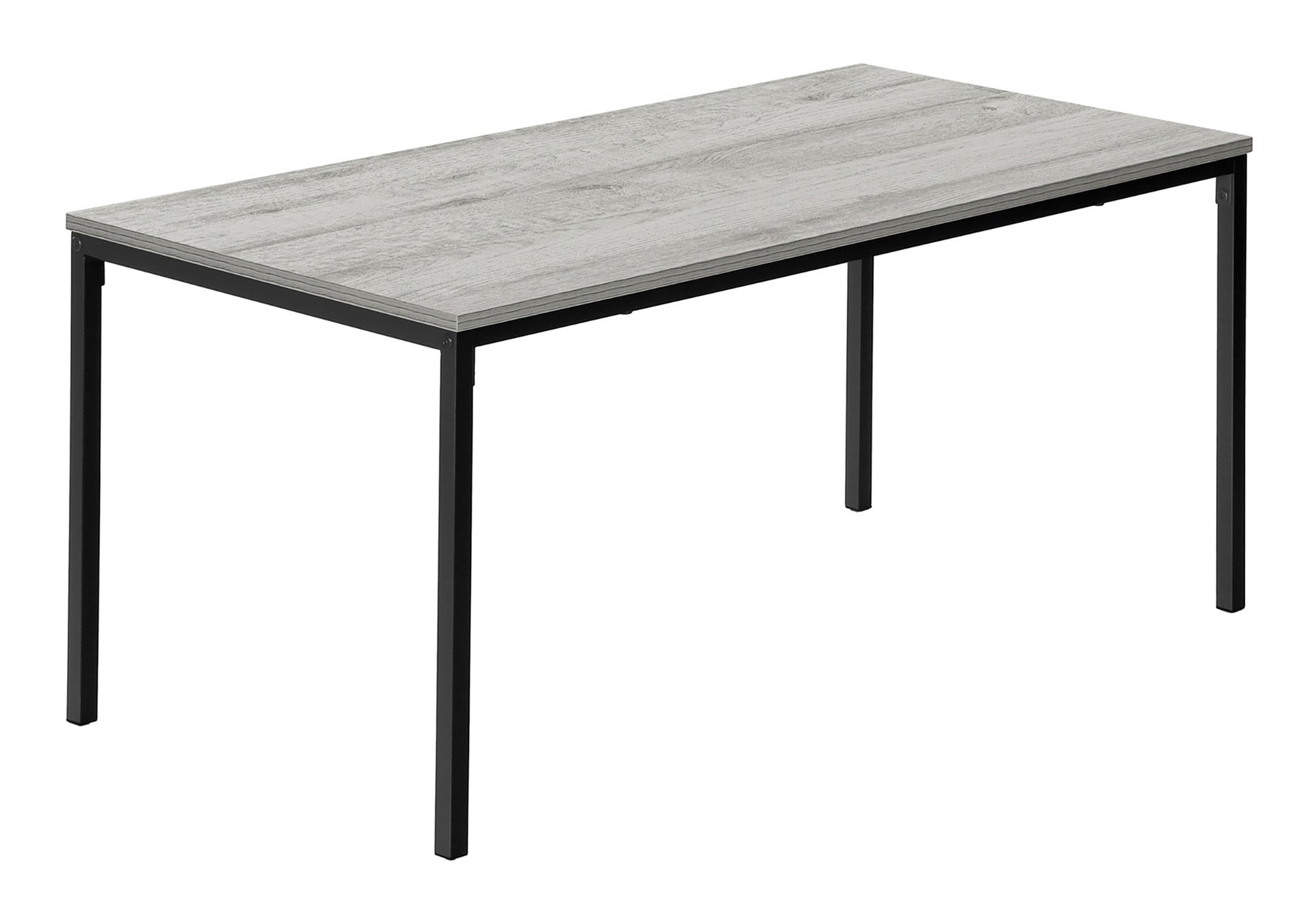 Coffee Table 40"L White With Silver Metal Base-Coffee Table-DECOROLALA