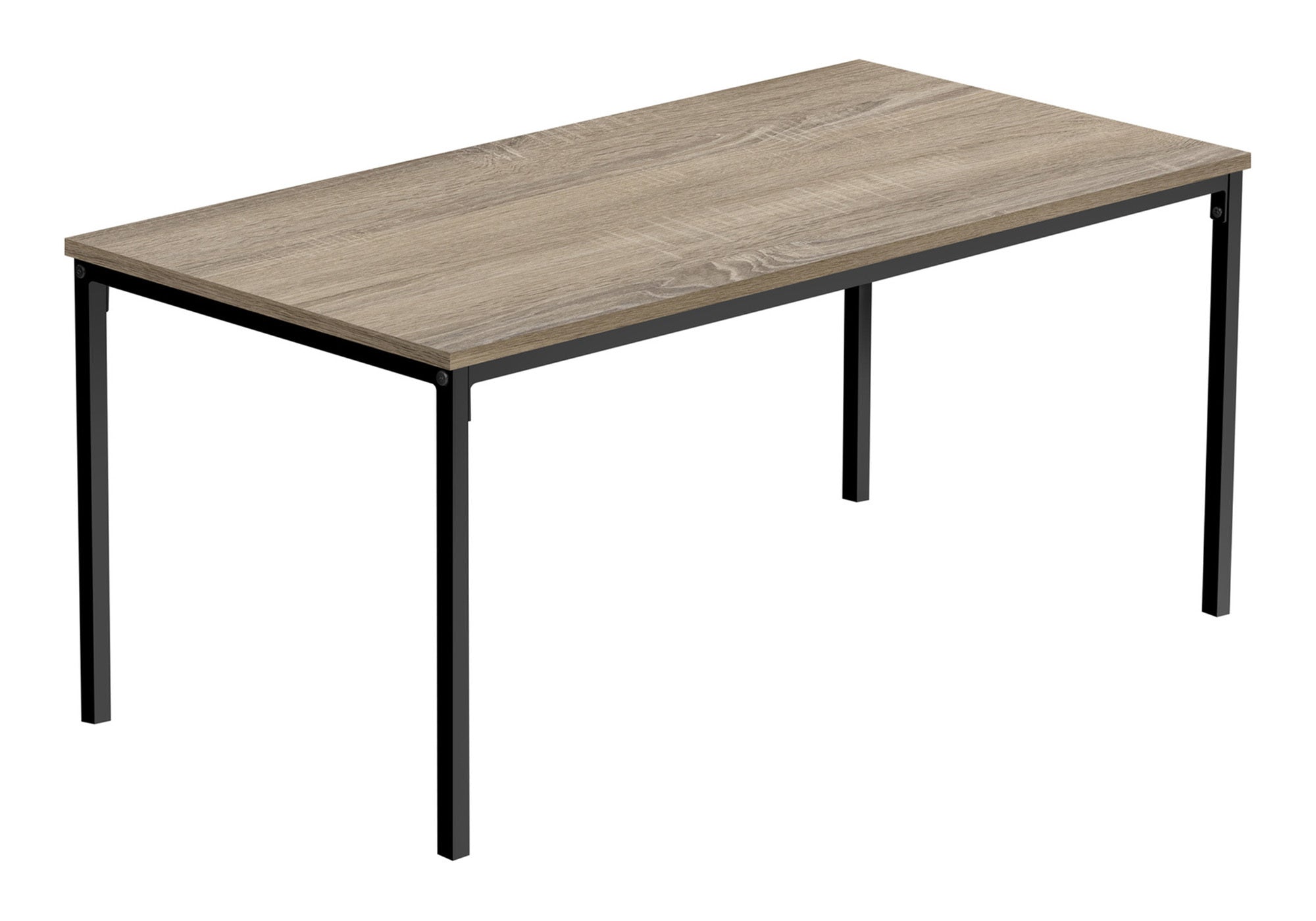 Coffee Table 40"L White With Silver Metal Base-Coffee Table-DECOROLALA