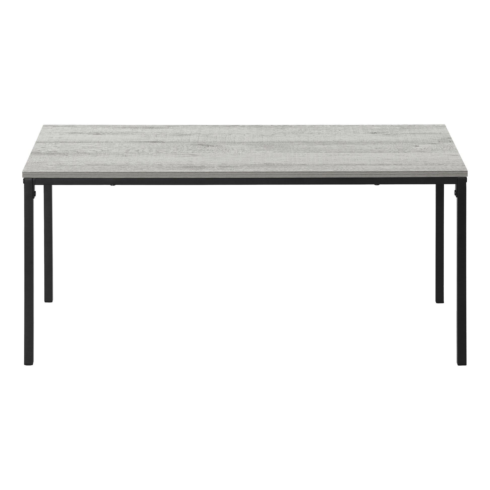 Coffee Table 40"L White With Silver Metal Base-Coffee Table-DECOROLALA